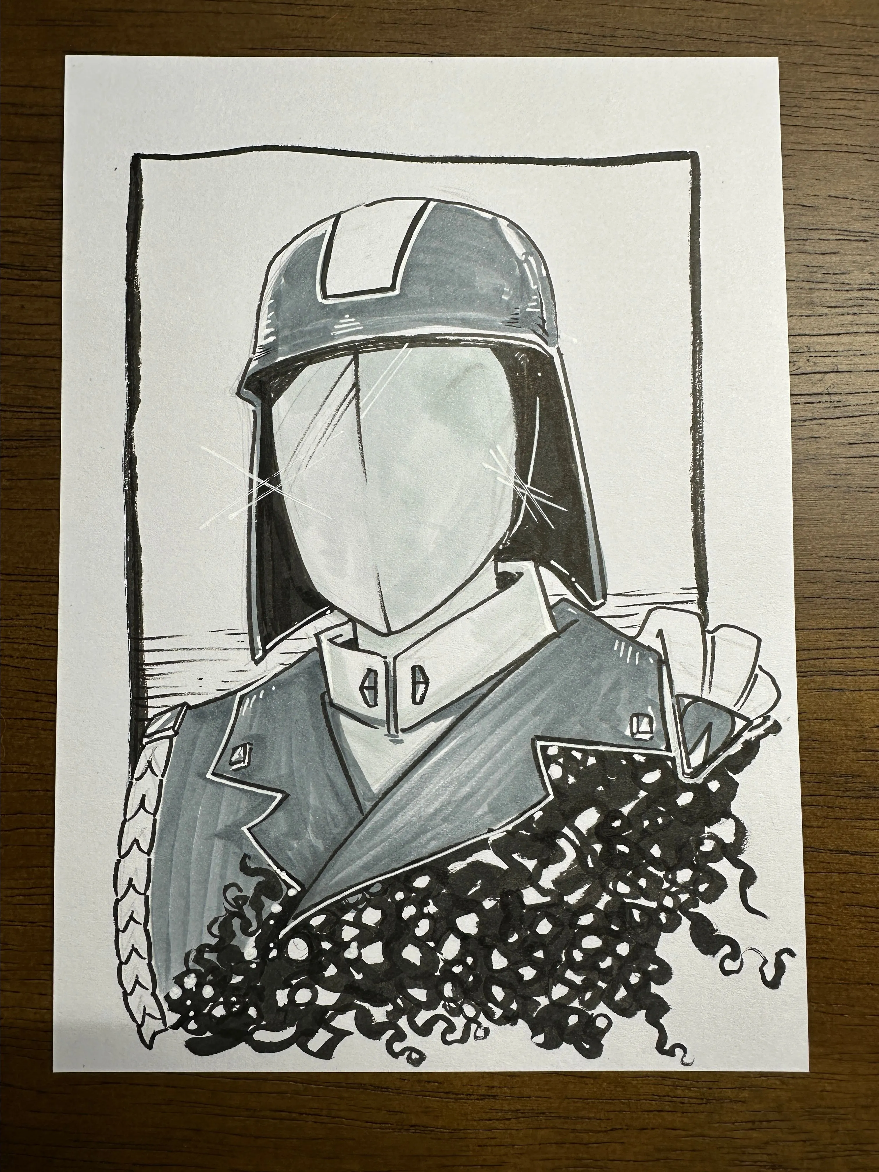 Product image for Original Art 5x7 Cobra Commander by Amanda Rachels
