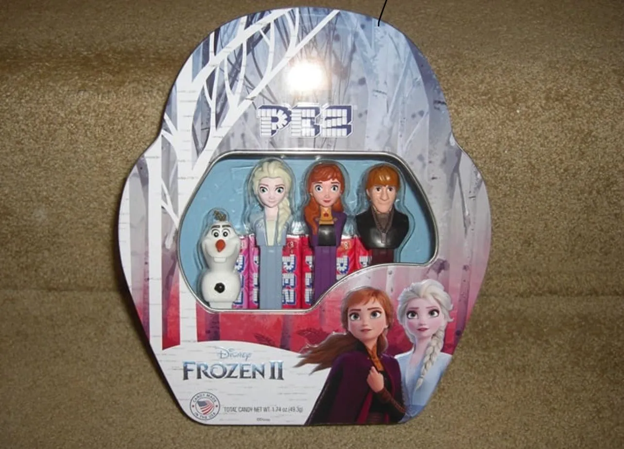 Product image for 2019 DISNEY'S FROZEN 2 PEZ SET OF 4 - ANNA ELSA KRISTOFF & MINI OLAF IN GIFT TIN
