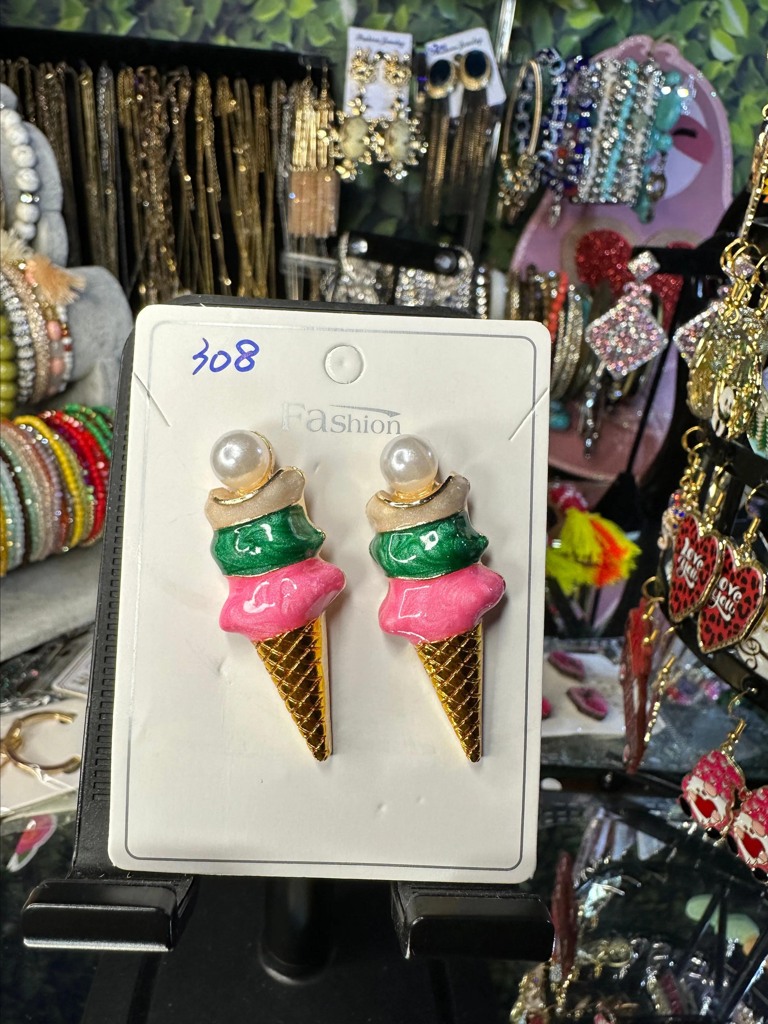 Product image for Ice cream post back earrings