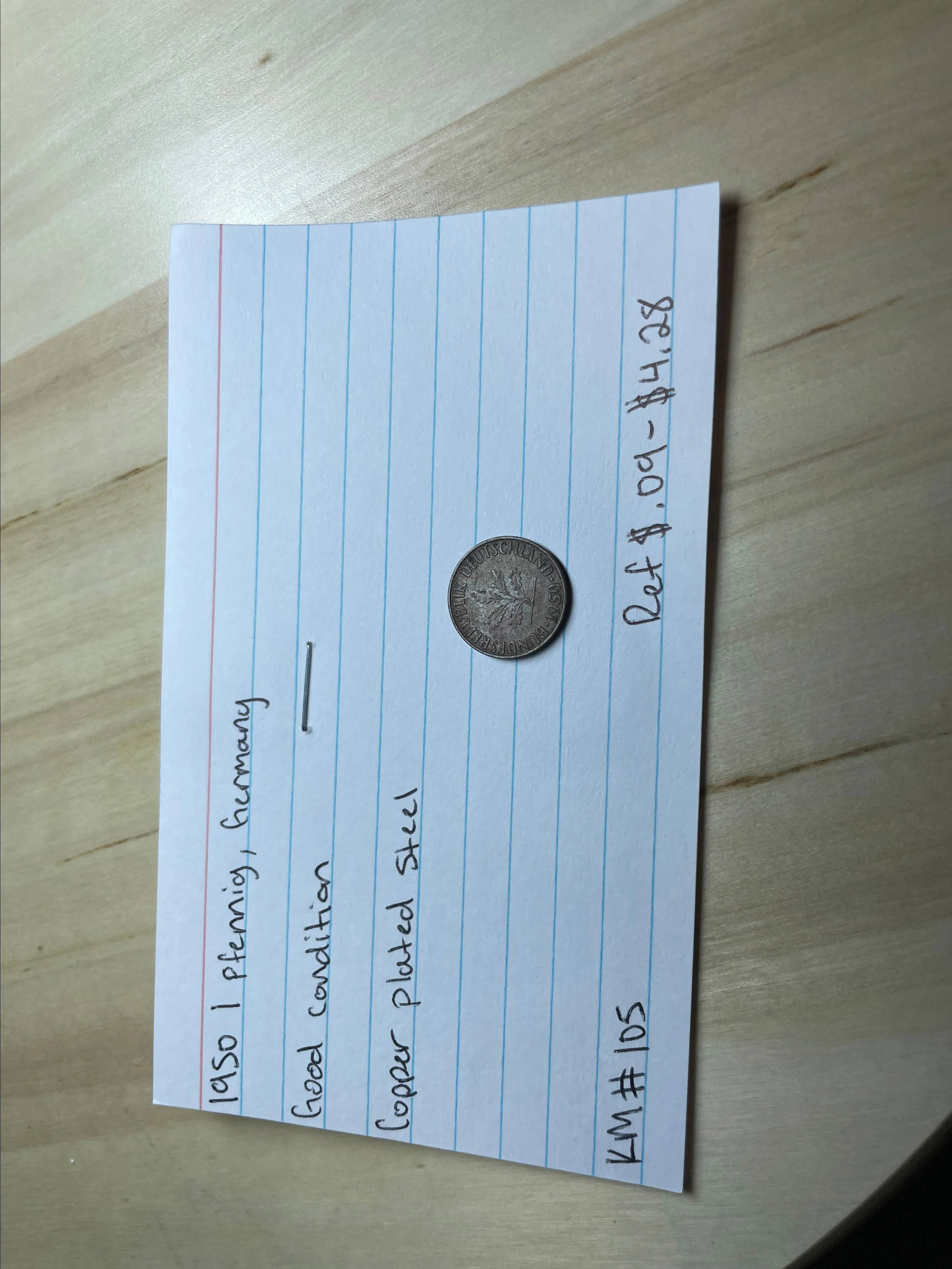 Product image for 1950 1 pfennig , Germany