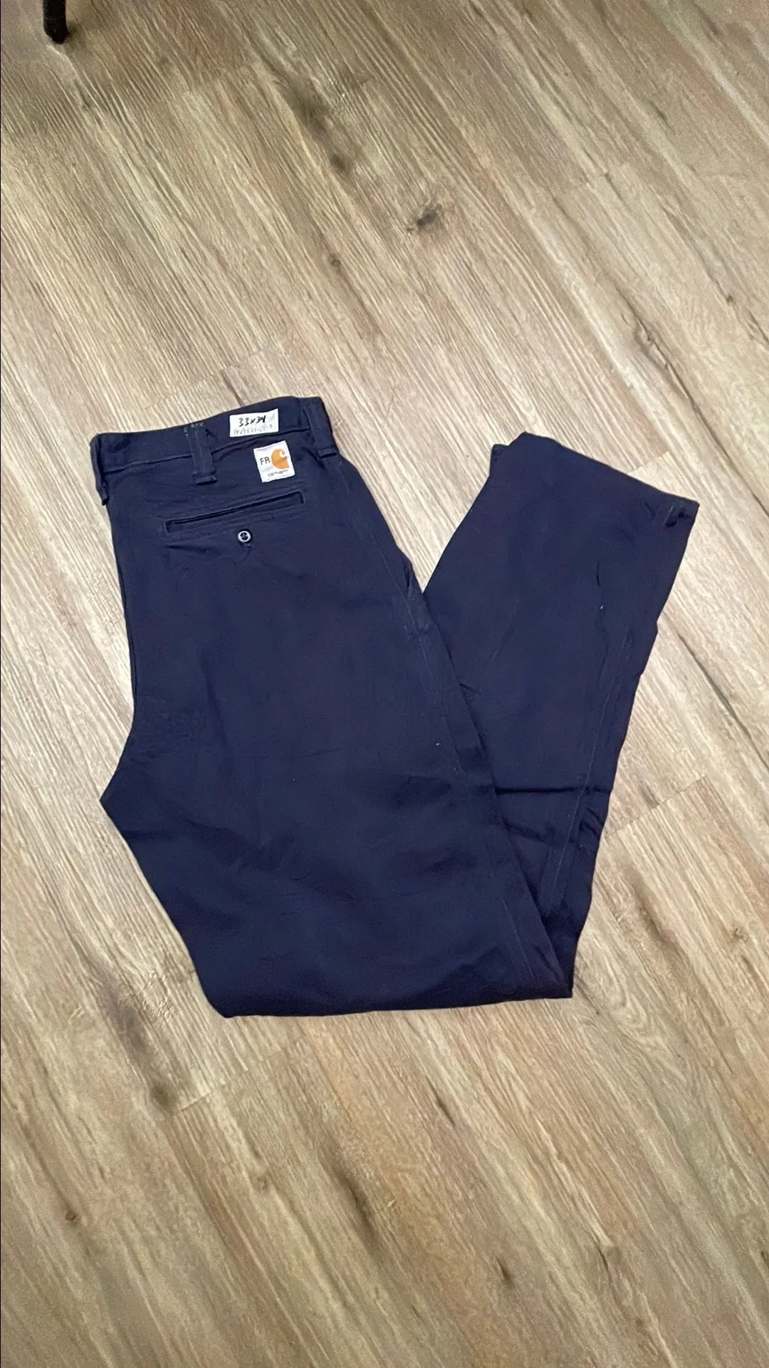 Product image for Carhartt blue FR pants 33x34