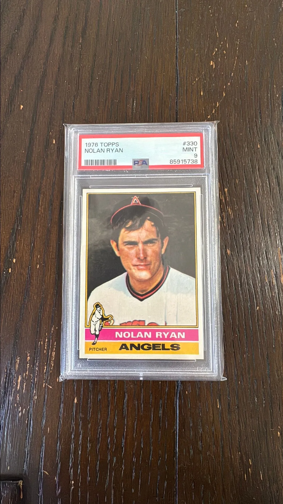 Product image for 1976 Topps Nolan Ryan 330  PSA MINT 9