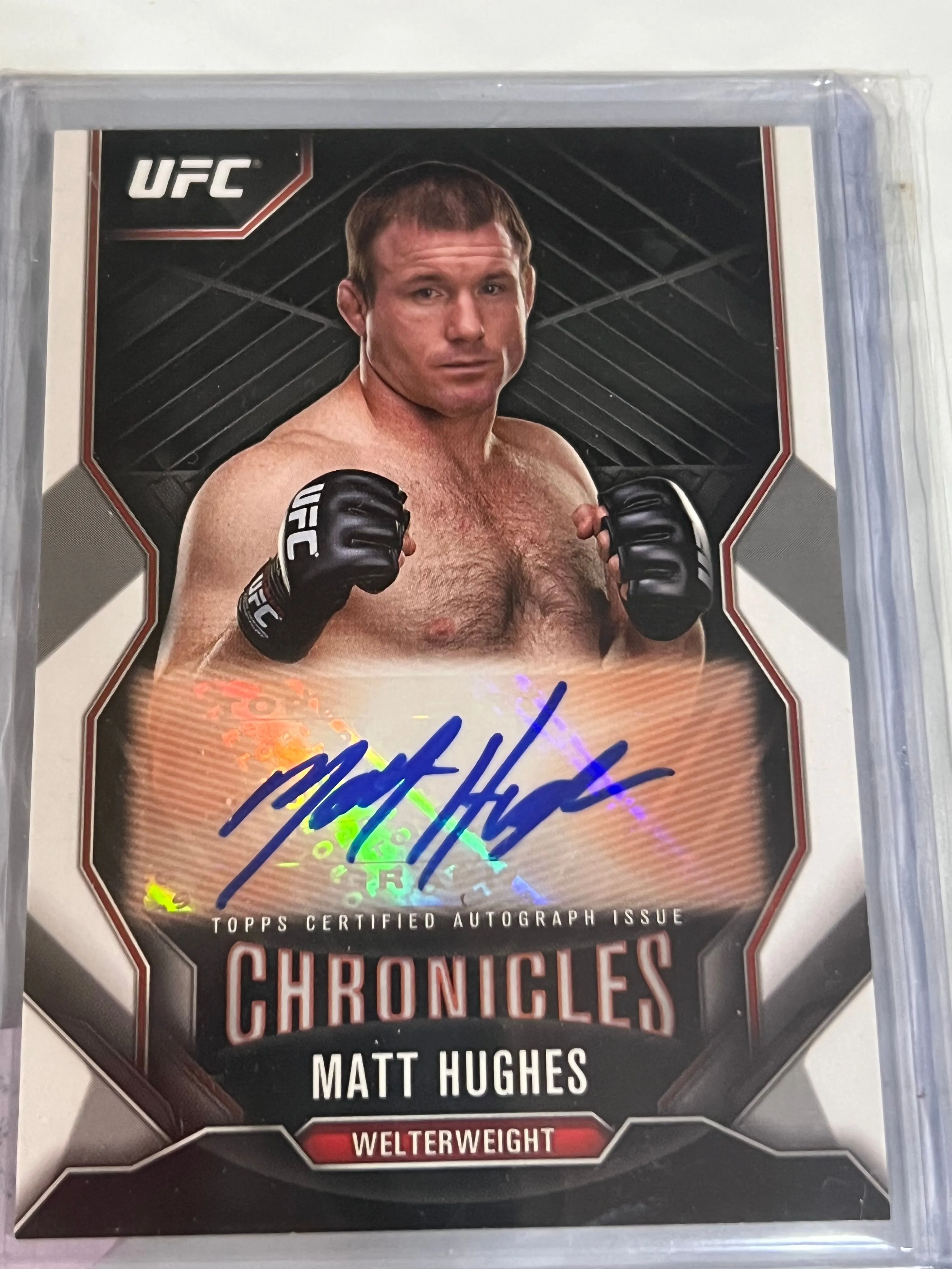 Product image for UFC 2015 Topps 🤜 Matt HUGHES 🤛 Auto