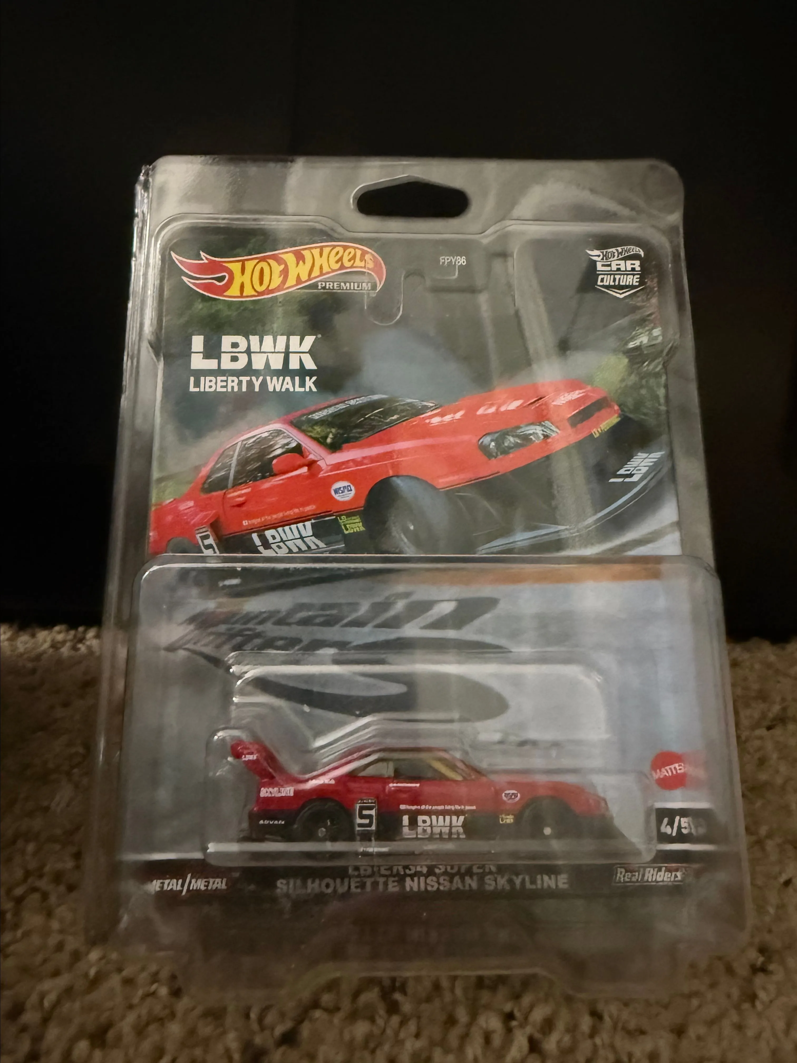 Product image for 2022 Hot Wheels Mountain Drifters LB-ER34 Super Silhouette Nissan Skyline Red