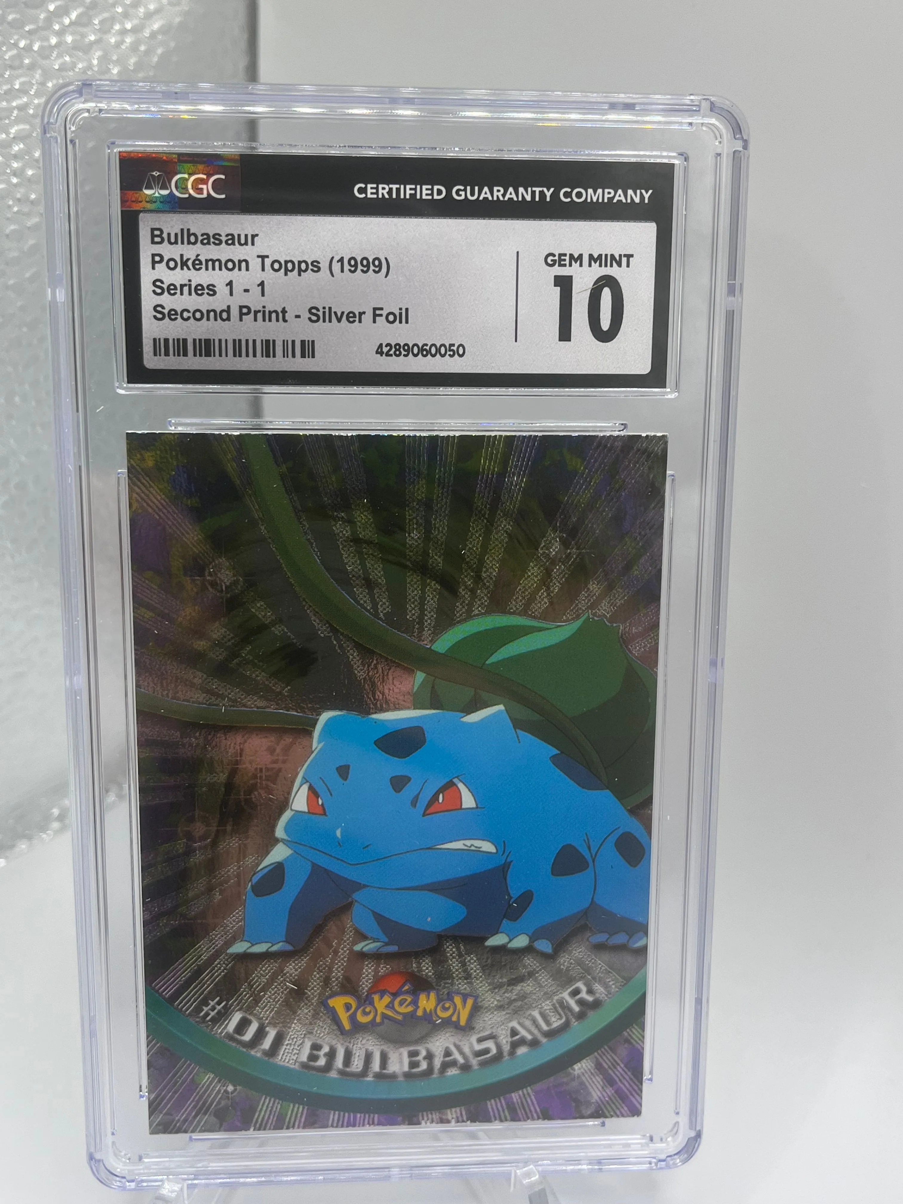 Product image for Topps Series 1 Bulbasaur Silver Foil CGC 10