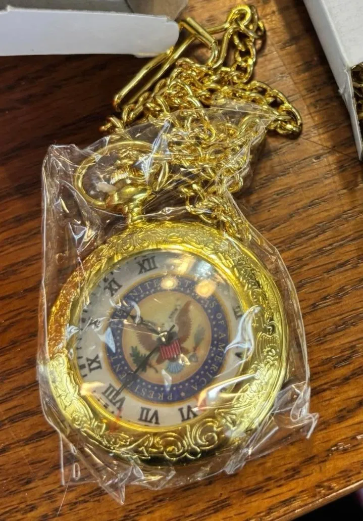 Product image for NEW Gold Tone Presidential Pocket Watch
