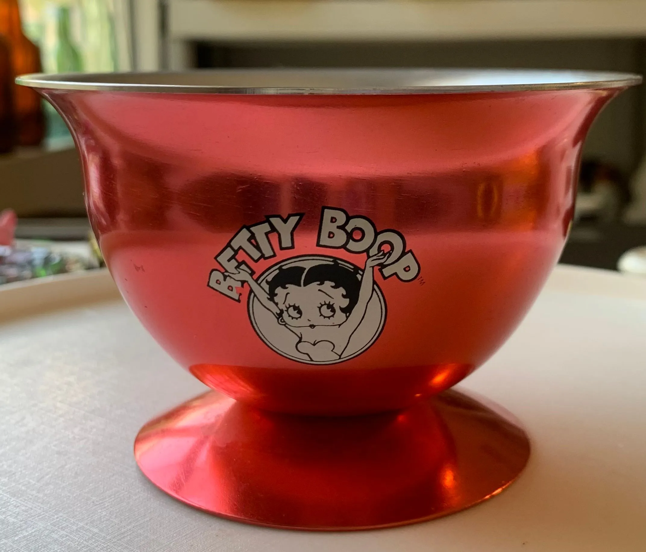 Product image for 1193 BETTY BOOP PEDESTAL STAINLESS STEAL DISH