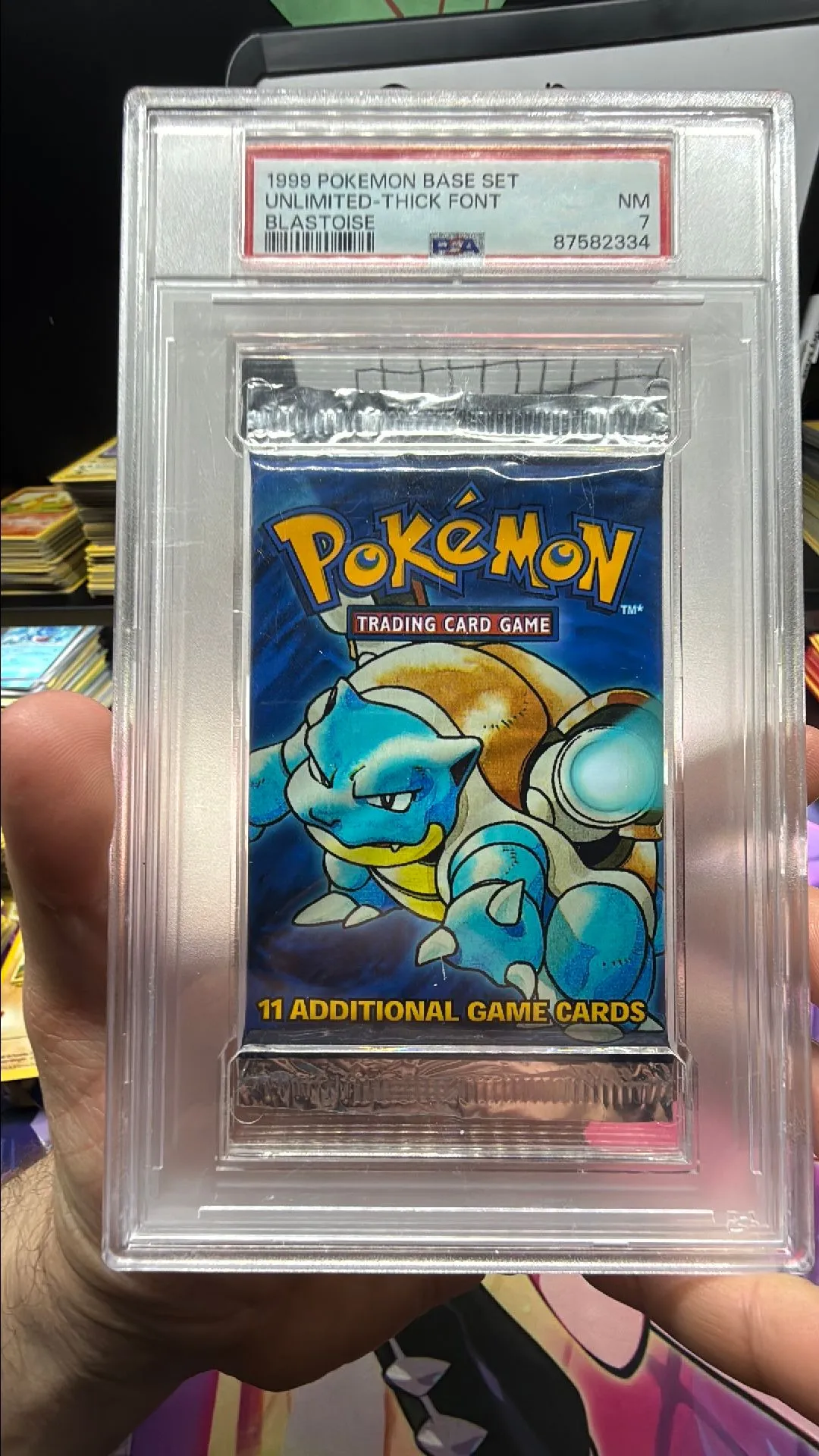 1999 Pokemon Base Set Pack Unlimited-Thick Font Blastoise PSA NM 7   Whatnot: Shop, Sell, Connect