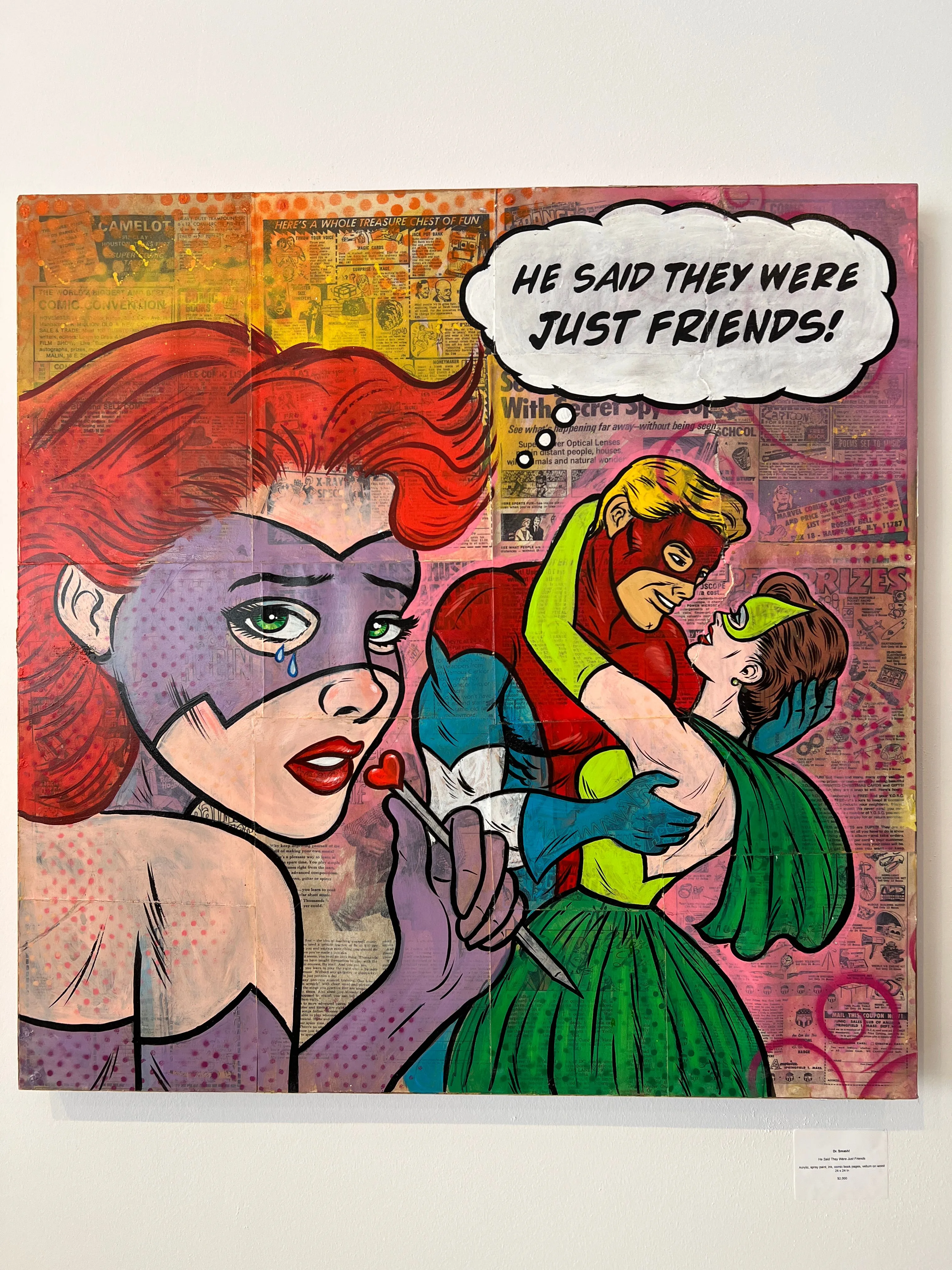 Product image for “He Said they were Just Friends” Dr. Smash! Fine art print