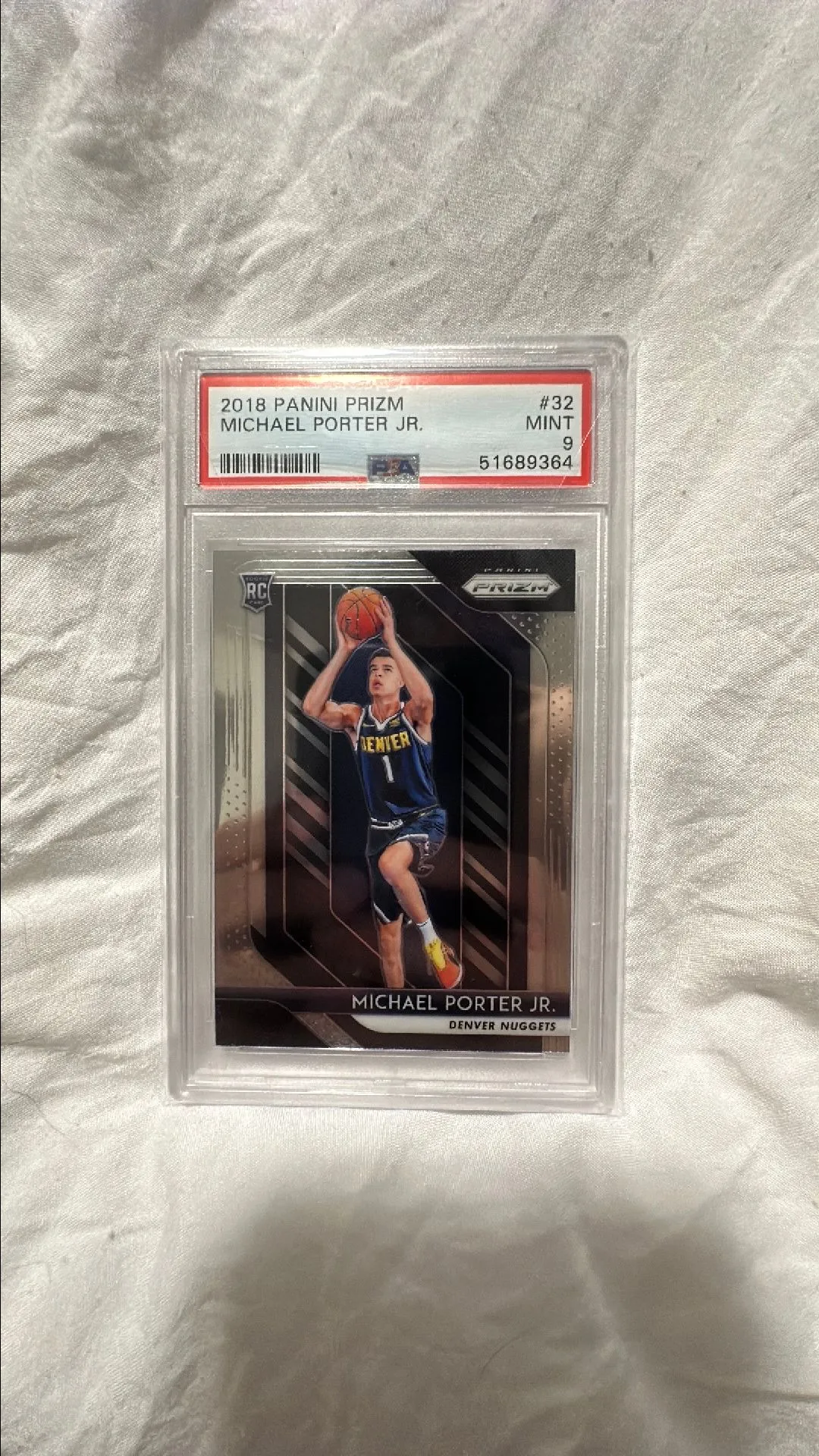 Product image for 2018 Panini Prizm Michael Porter Jr. 32  PSA MINT 9