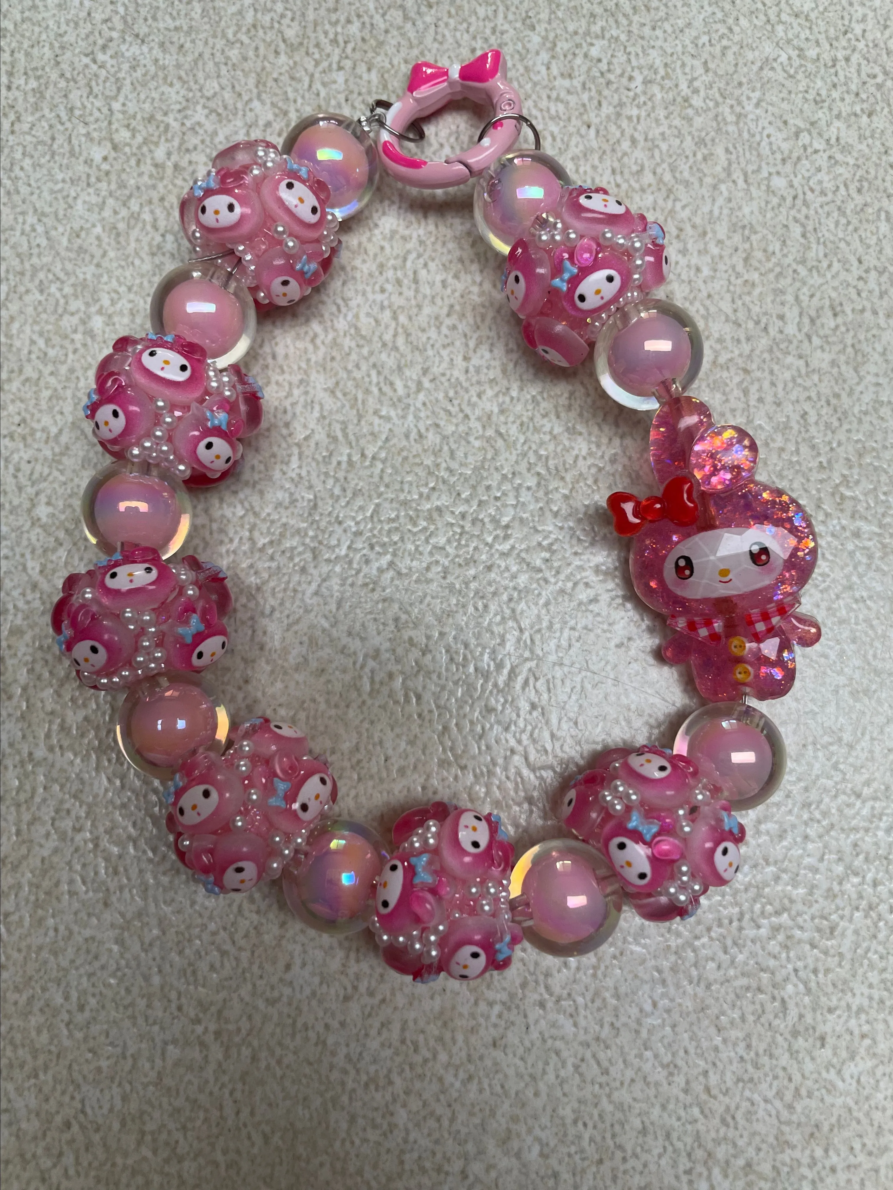 Product image for My Melody Glittery Handmade Bag Charm