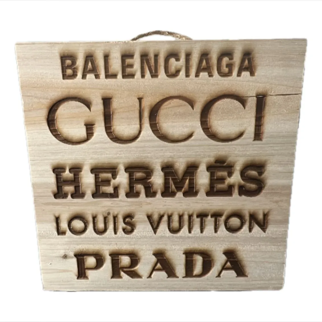 Product image for LUXURY BRANDS ENGRAVE WOOD ART