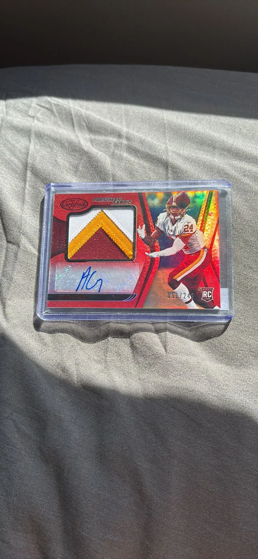 Product image for Antonio Gibson Auto & Patch 2020 Rookie Card 51/249