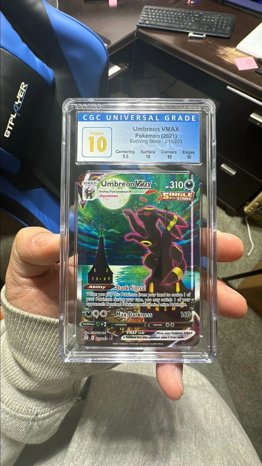 Product image for CGC Pristine 10 Umbreon Vmax Alternate w/ Subgrades