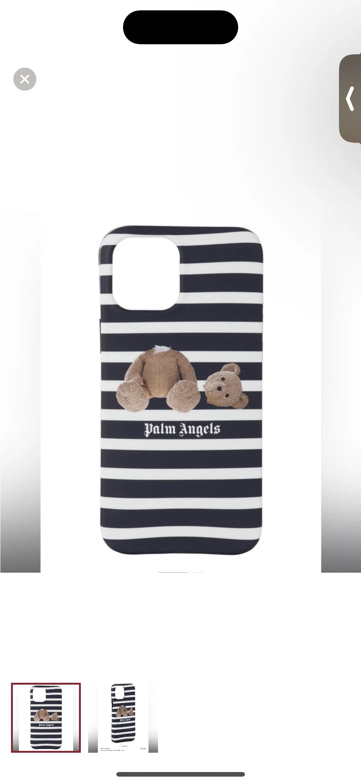 Product image for Palm angels stripes bear iPhone 12 navy blue NIB