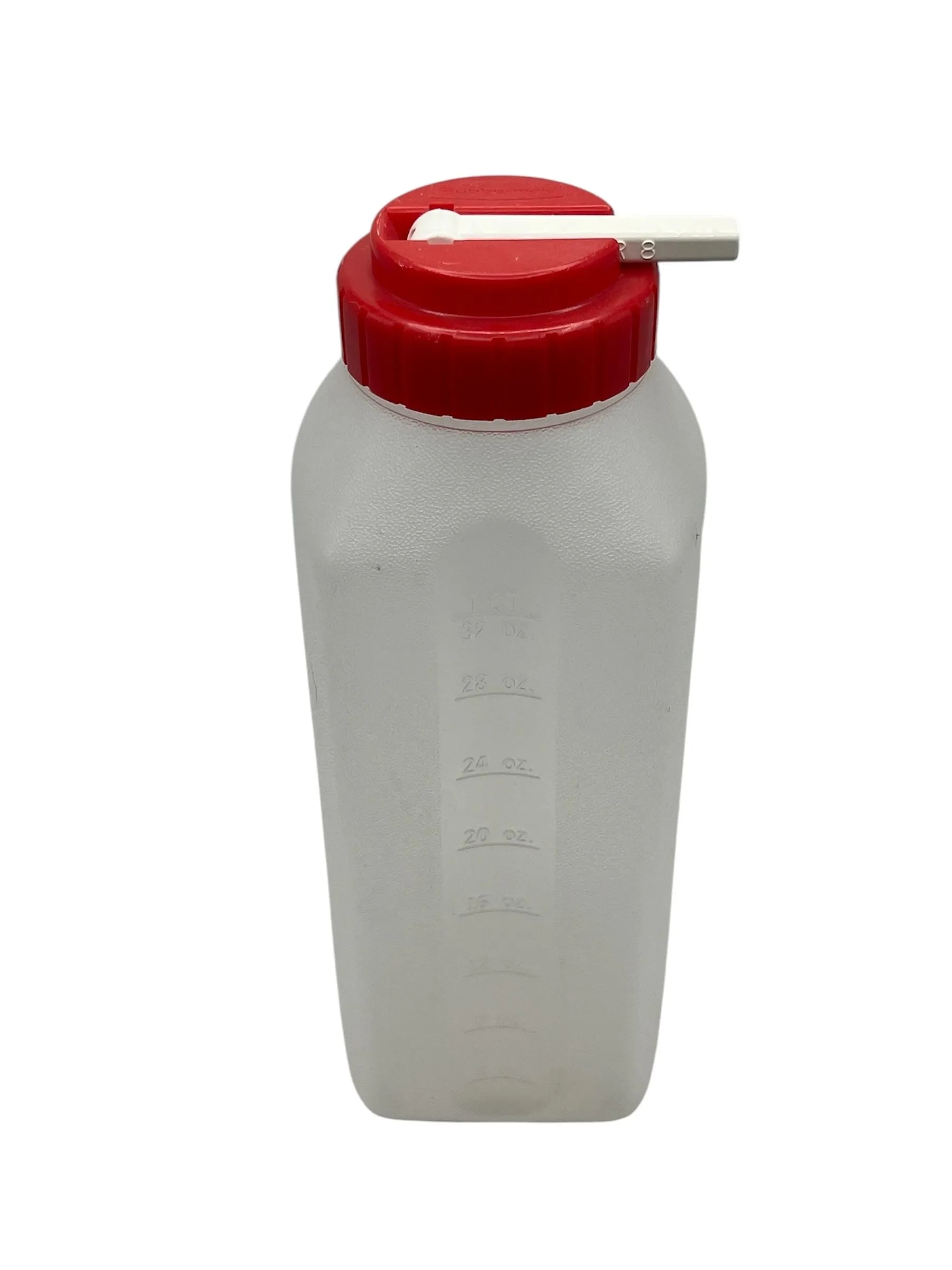 Product image for Rubbermaid Sippin Servin Saver Beverage Bottle 1 Qt 32 Oz Red Lid Straw Used