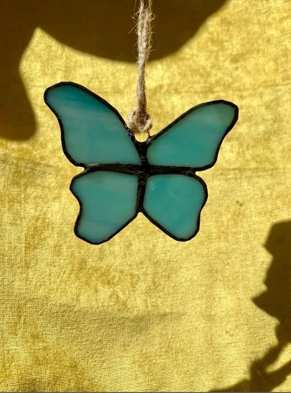 Product image for Stained Glass Butterfly Sun Catcher Ornament
