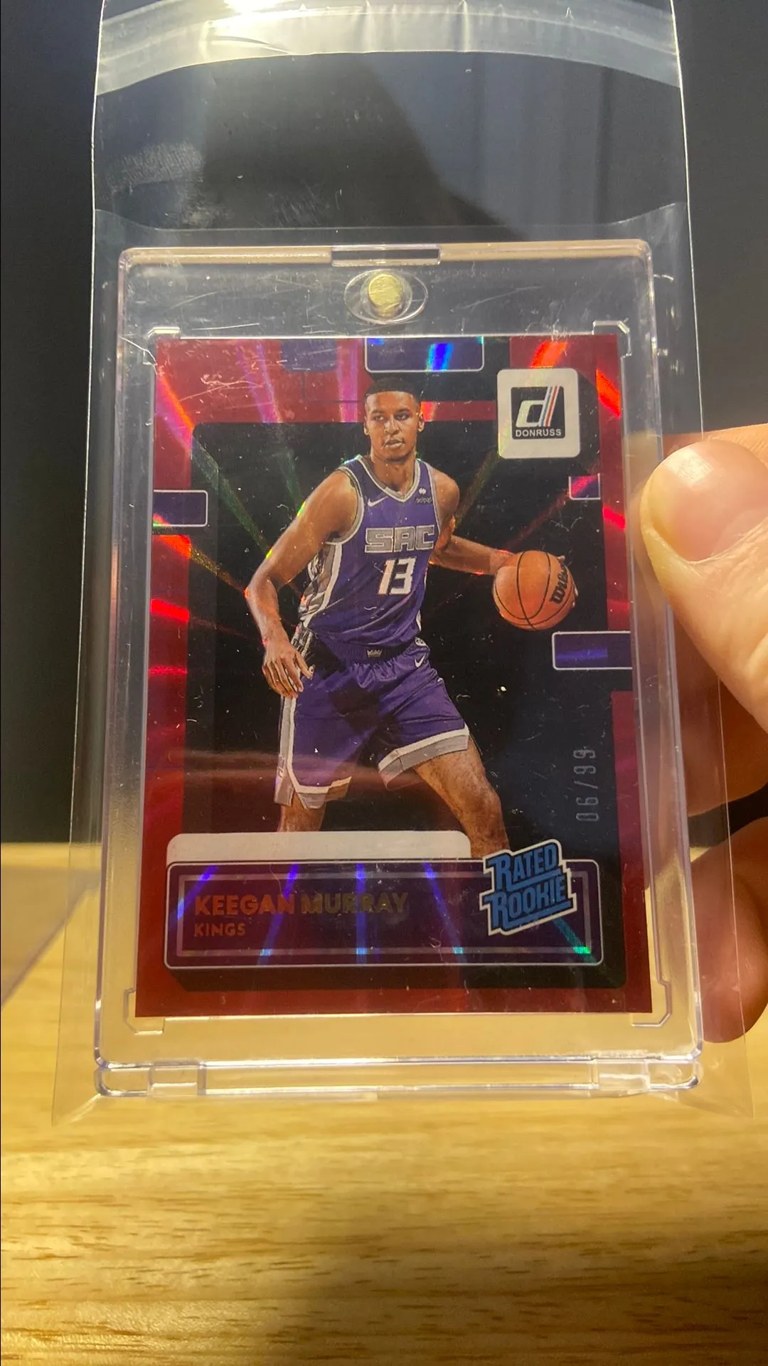 Product image for Keegan Murray Red Laser /99 Donruss Rated Rookie