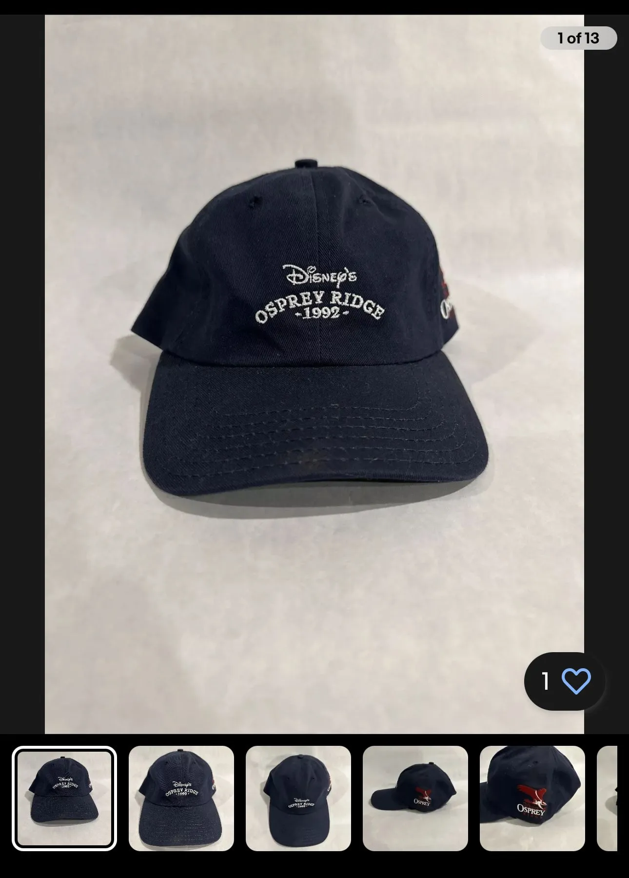 Product image for Disney's Osprey Ridge Golf Course Soft Strapback Hat Cap Disney World - Blue