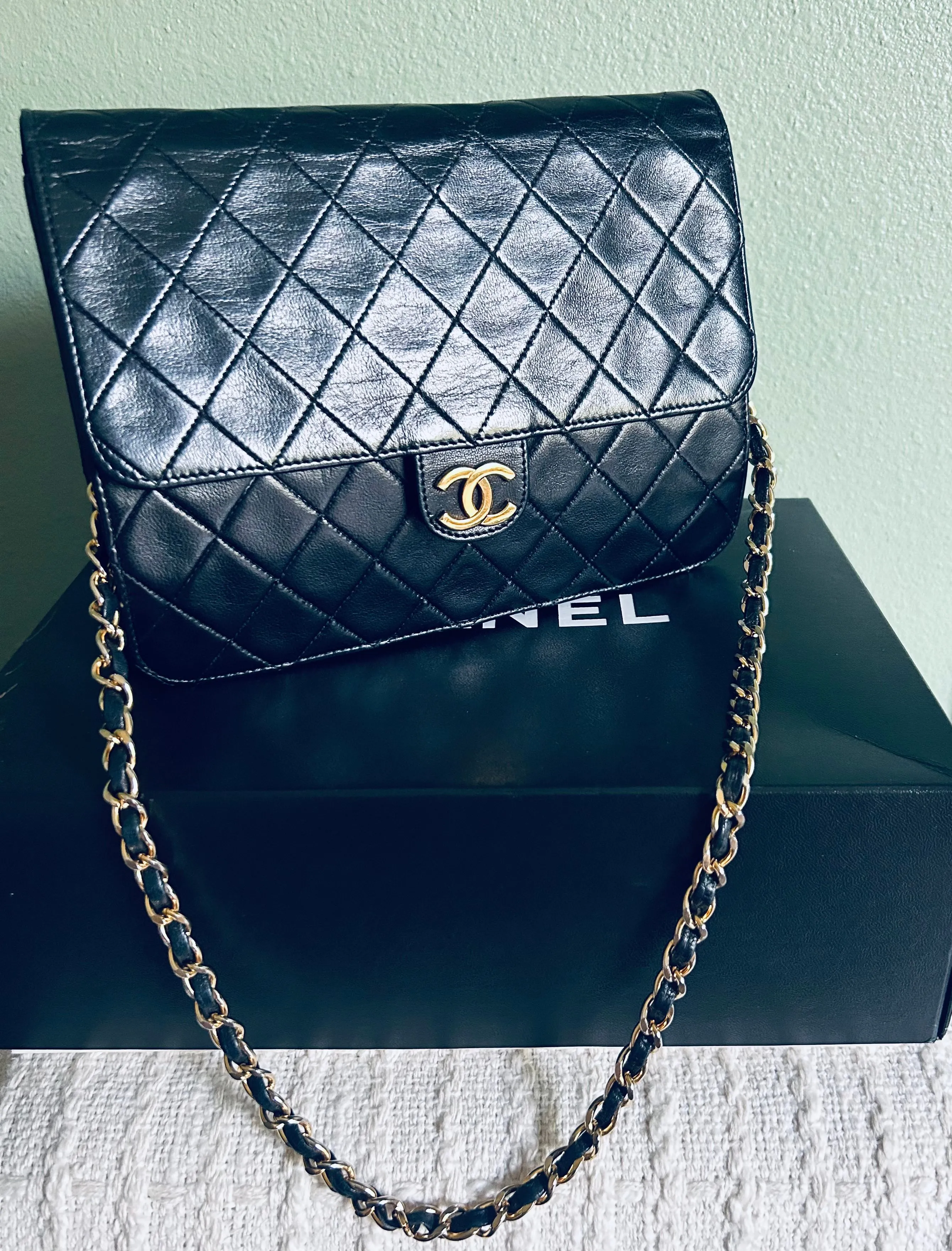 Product image for Full Inclusion* Chanel Lambskin Single Flap w/24k gold hardware