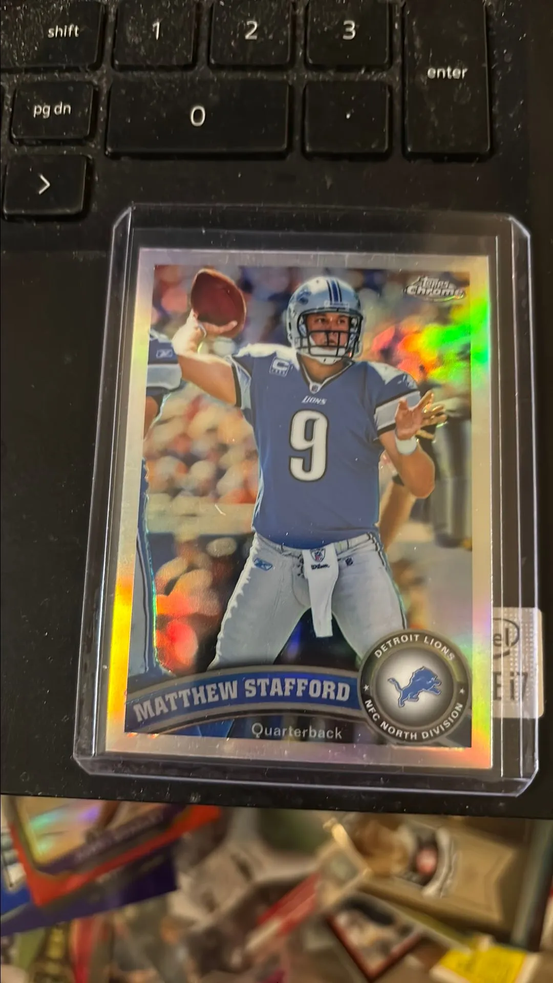 Product image for Matthew Stafford 2011 topps chrome refractor lions