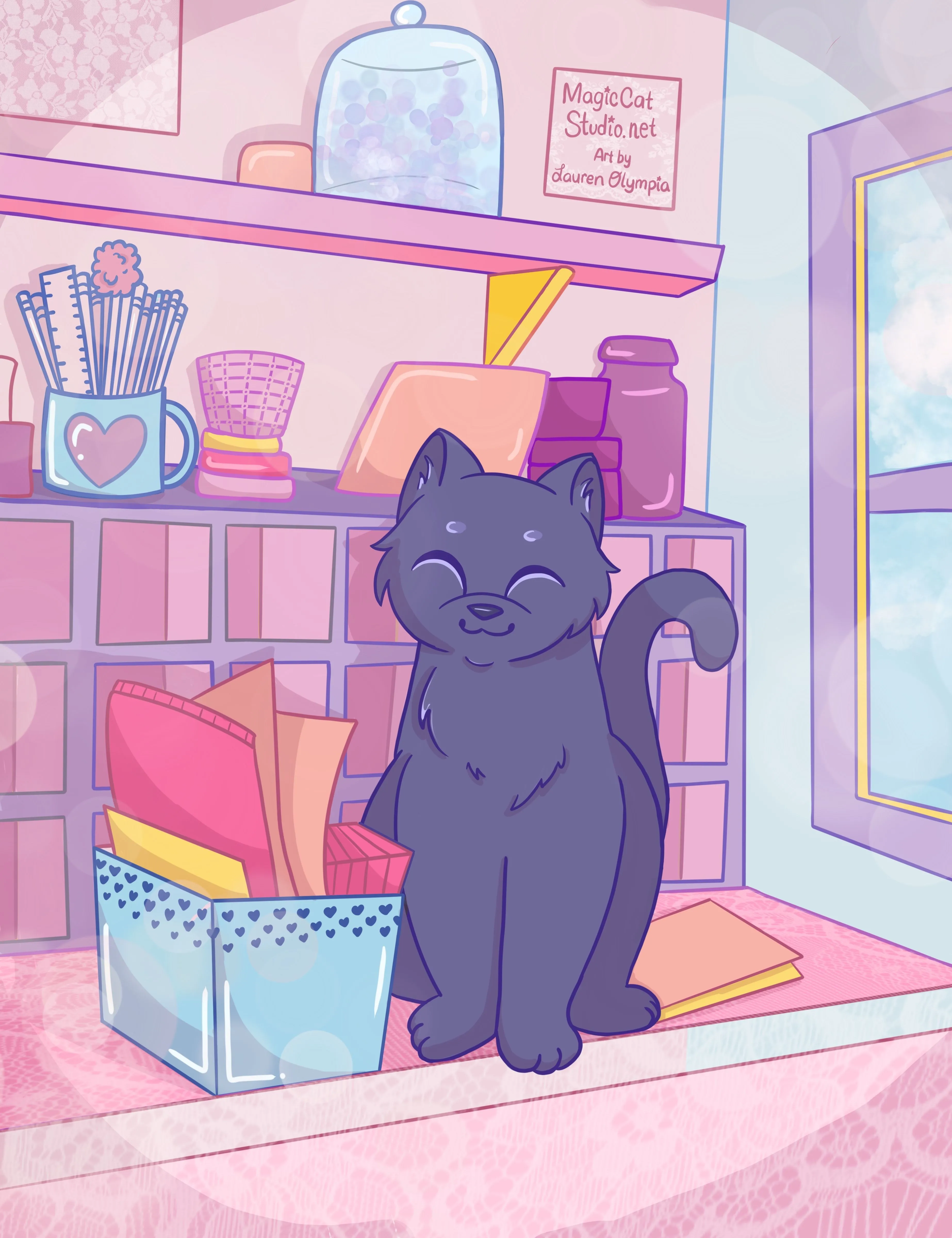 Product image for Magic cat art club print