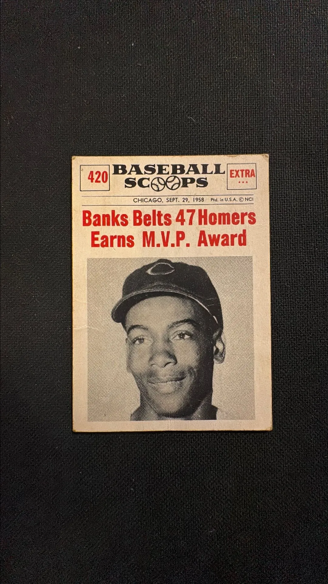 Product image for 1961 Nu-Card Scoops Ernie Banks