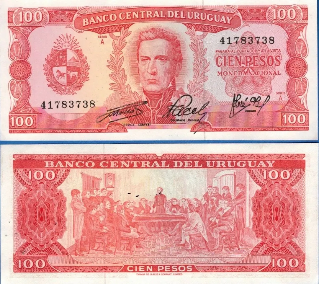 Product image for Uruguay 100 Pesos, 1967, UNC