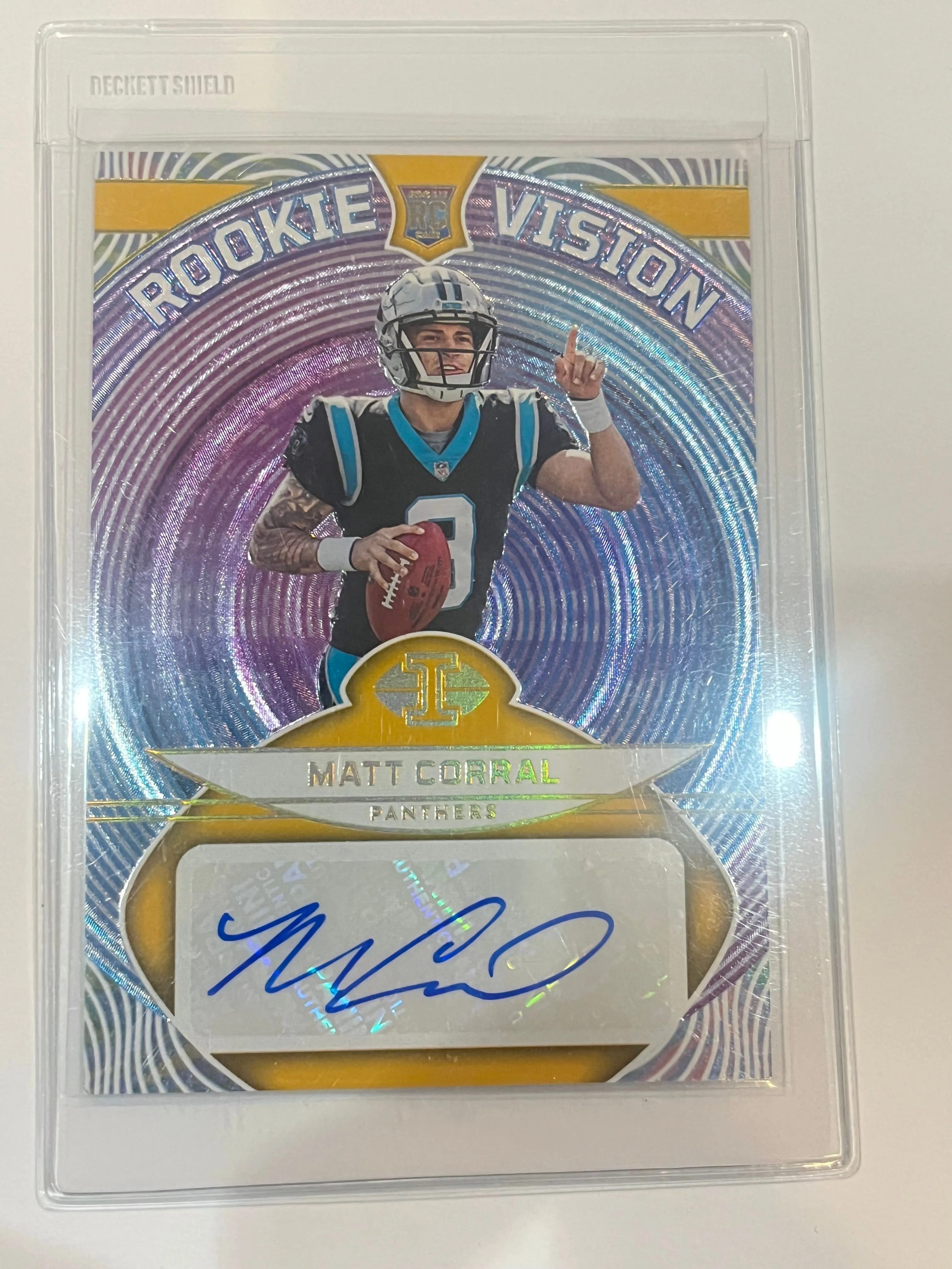 Product image for 2022 Illusions Matt Coral RC rookie vision gold