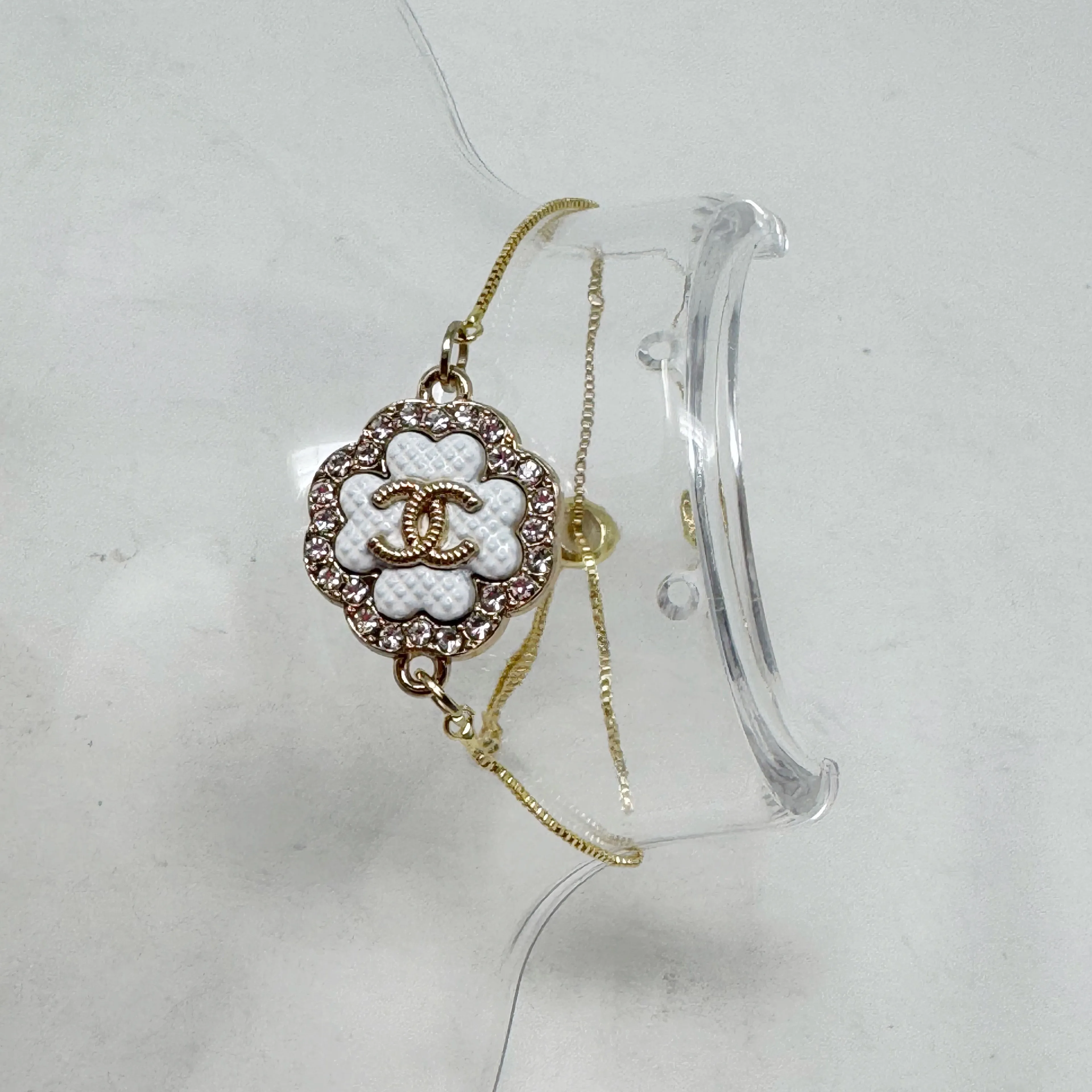 Product image for CHANEL Upcycled White Clover Bracelet