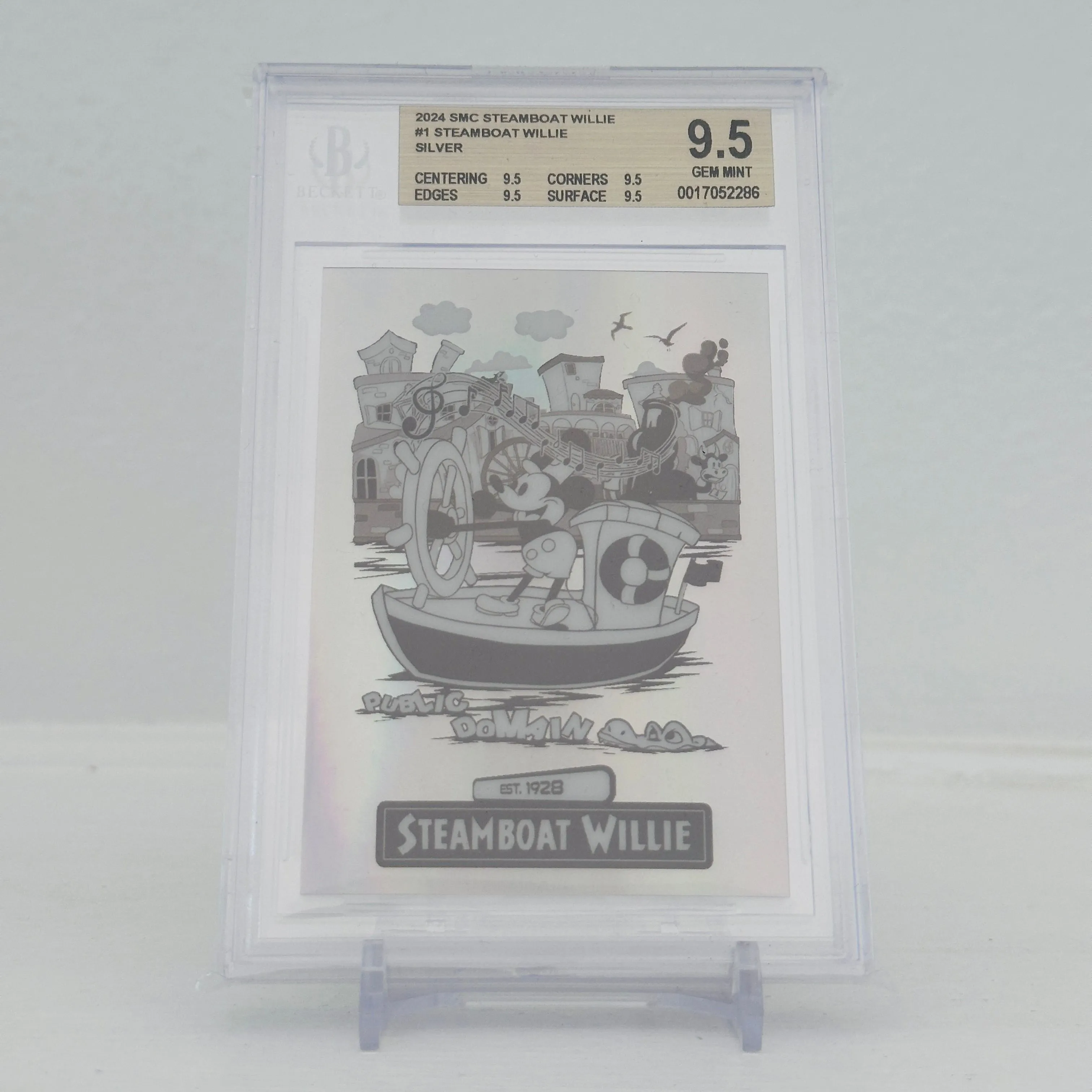 Product image for (1) BGS 9.5 Steamboat Willie #1 Silver