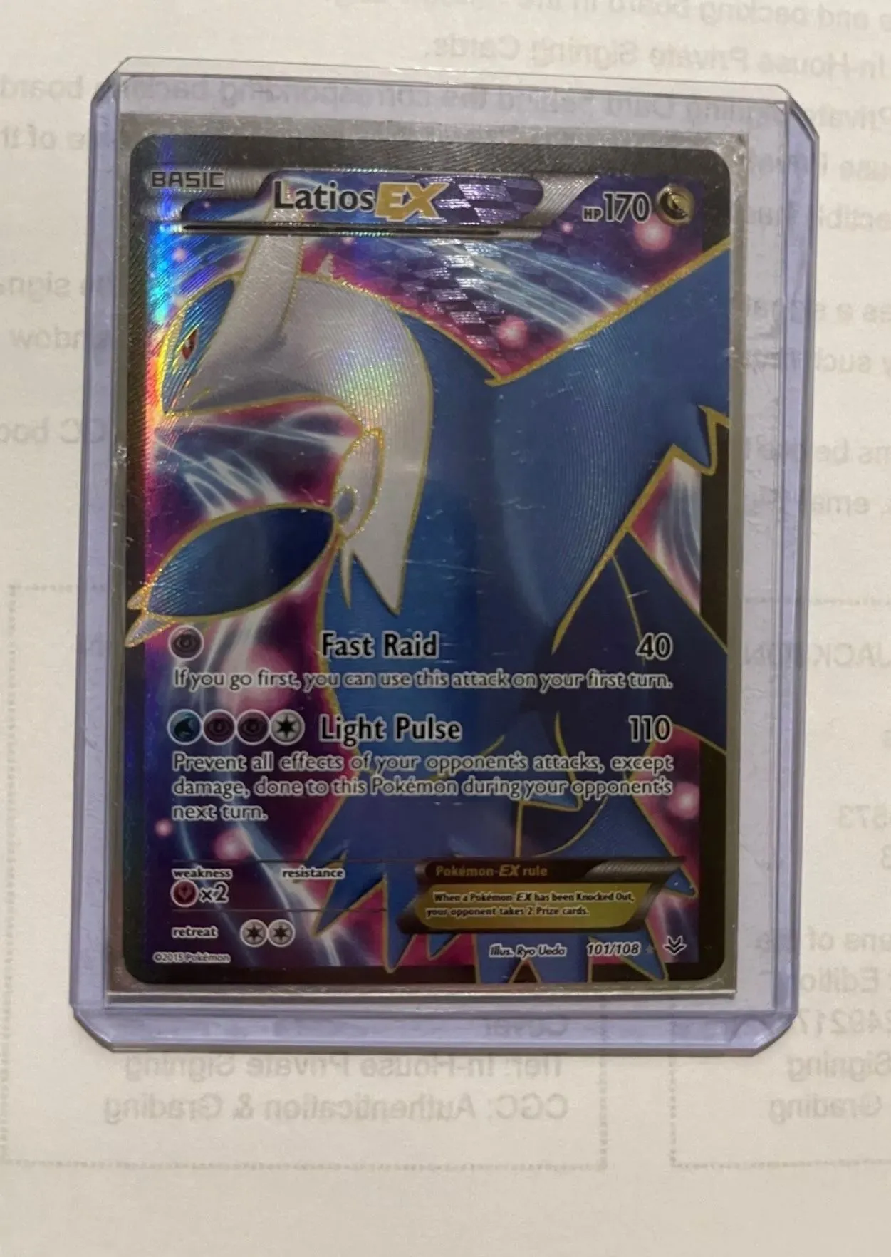 Pokemon Card - Latios EX XY Roaring Skies 101/108 Ultra Rare Full Art Holo   Whatnot: Shop, Sell, Connect