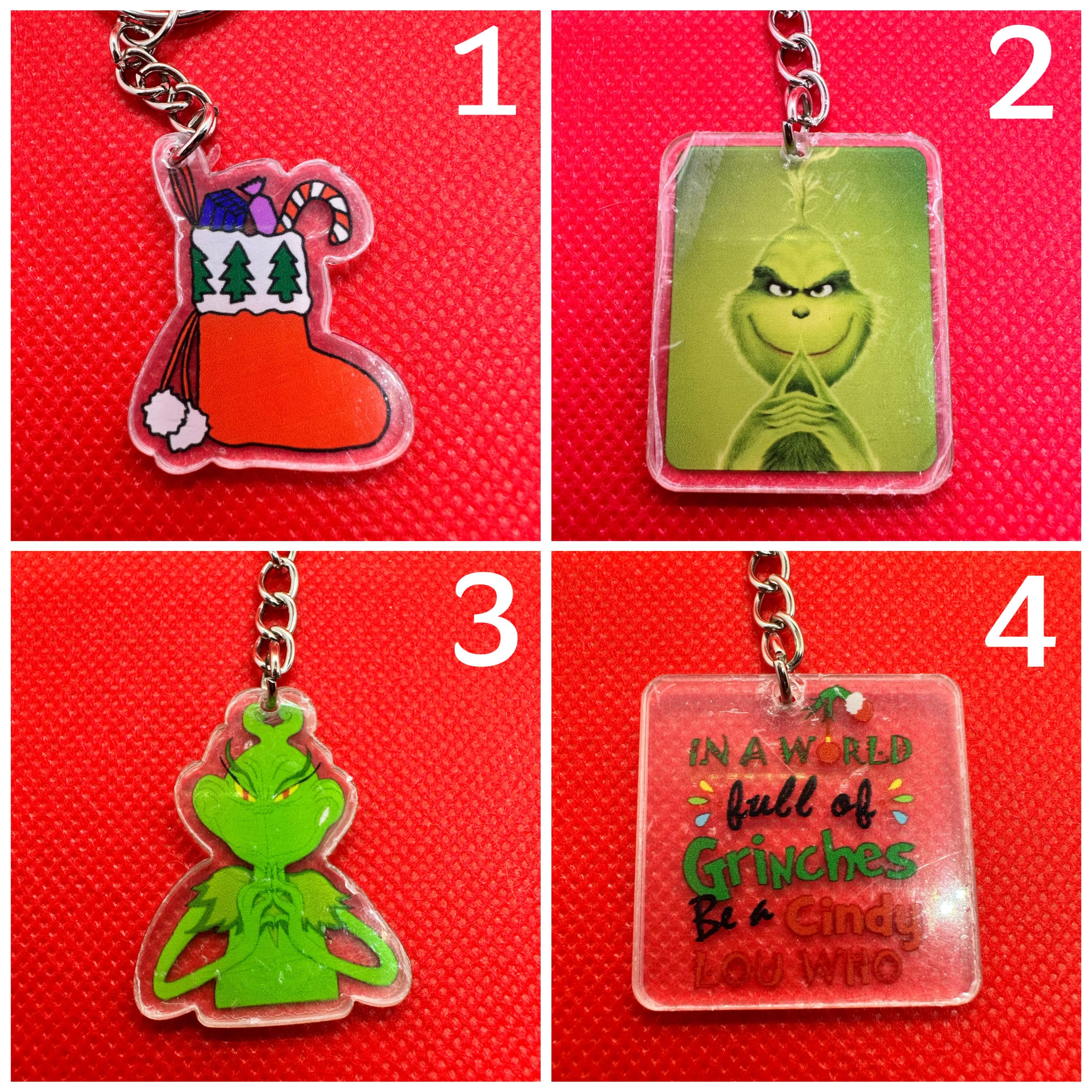 Product image for HOMEMADE GRINCH KBK KEYCHAINS