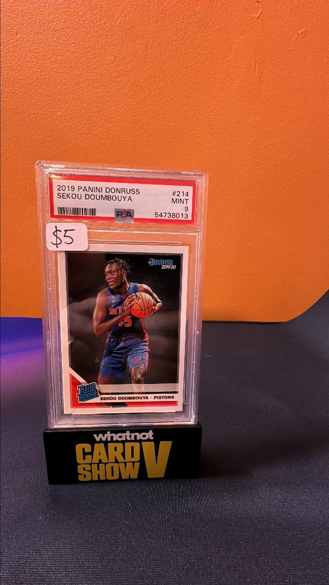 Product image for 2019 Panini Donruss Sekou Doumbouya 214  PSA MINT 9