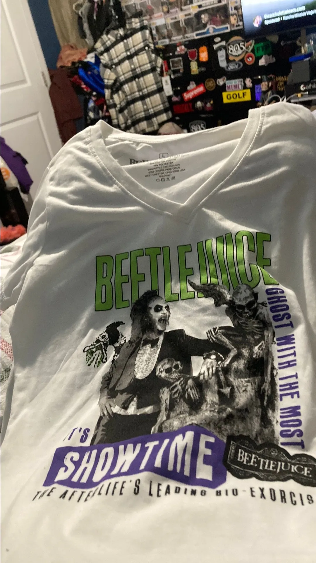 Product image for Beetle juice t-shirt  (large)