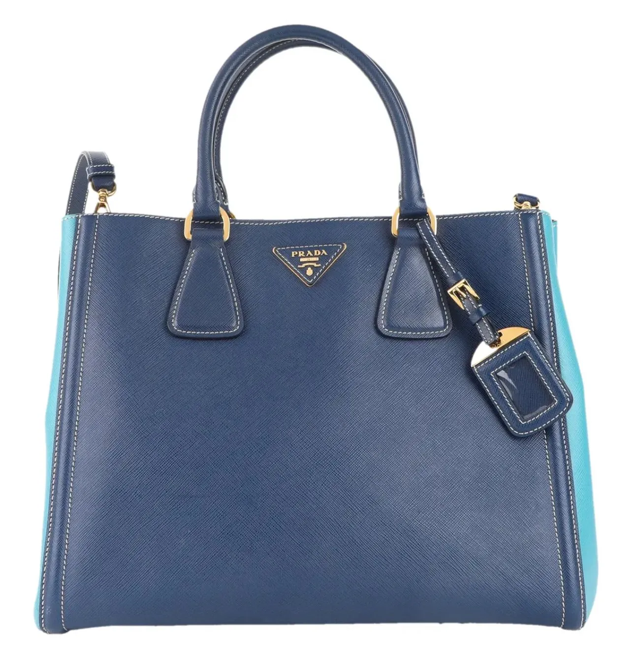 Product image for Prada blue leather handbag