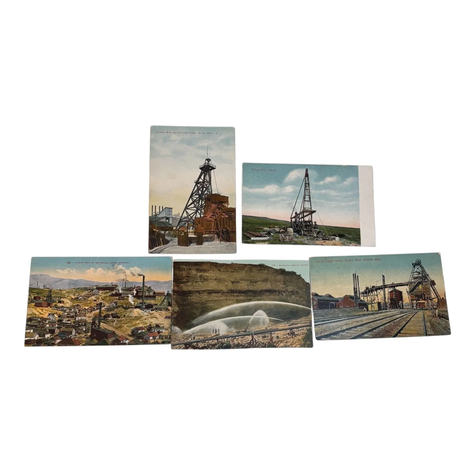 Product image for 28. 5 Mining Postcards in 5 States: Alaska, Montana, Kentucky, Minnesota & Idaho * Early Postcards