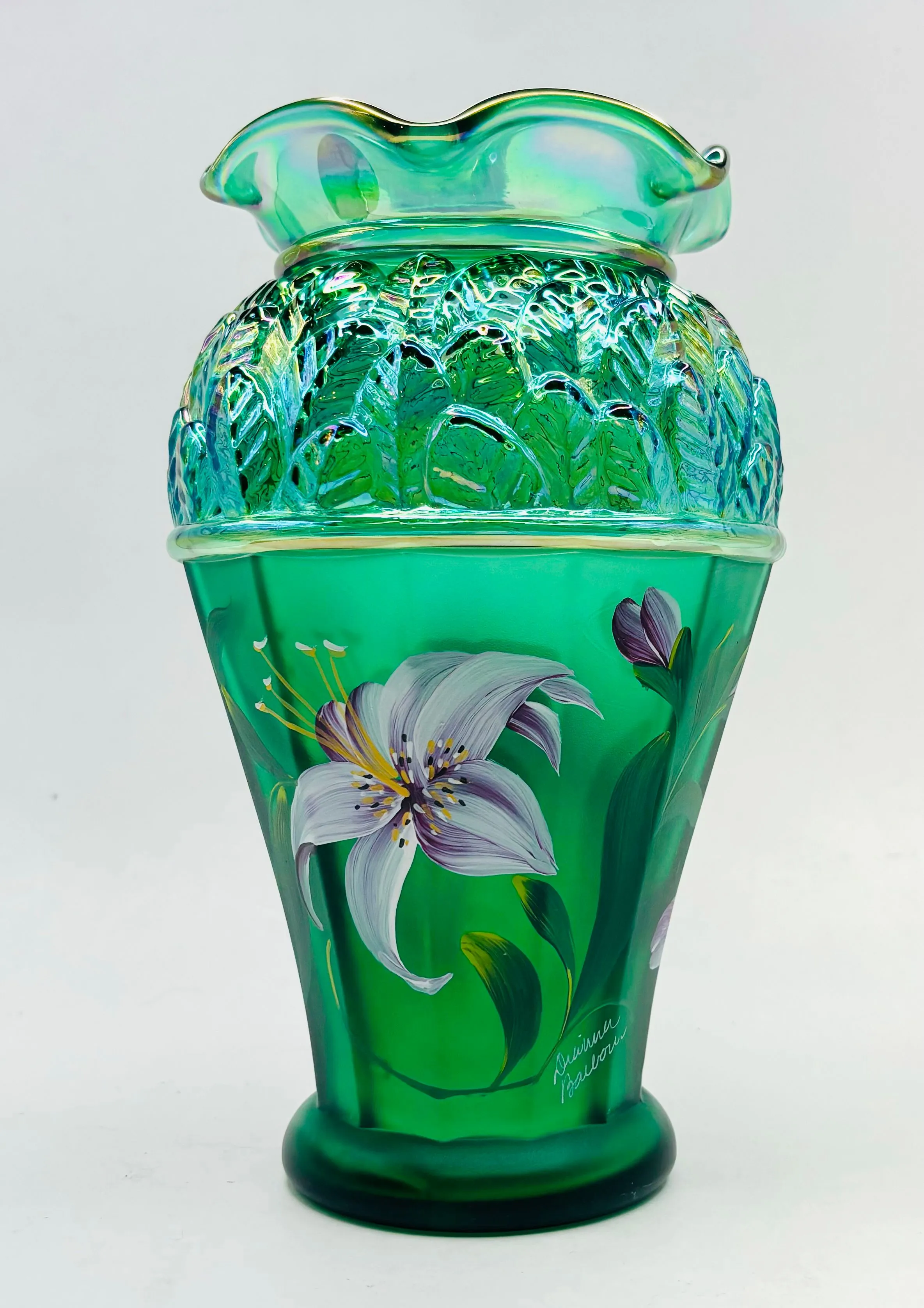 Product image for Fenton Green Lily Vase