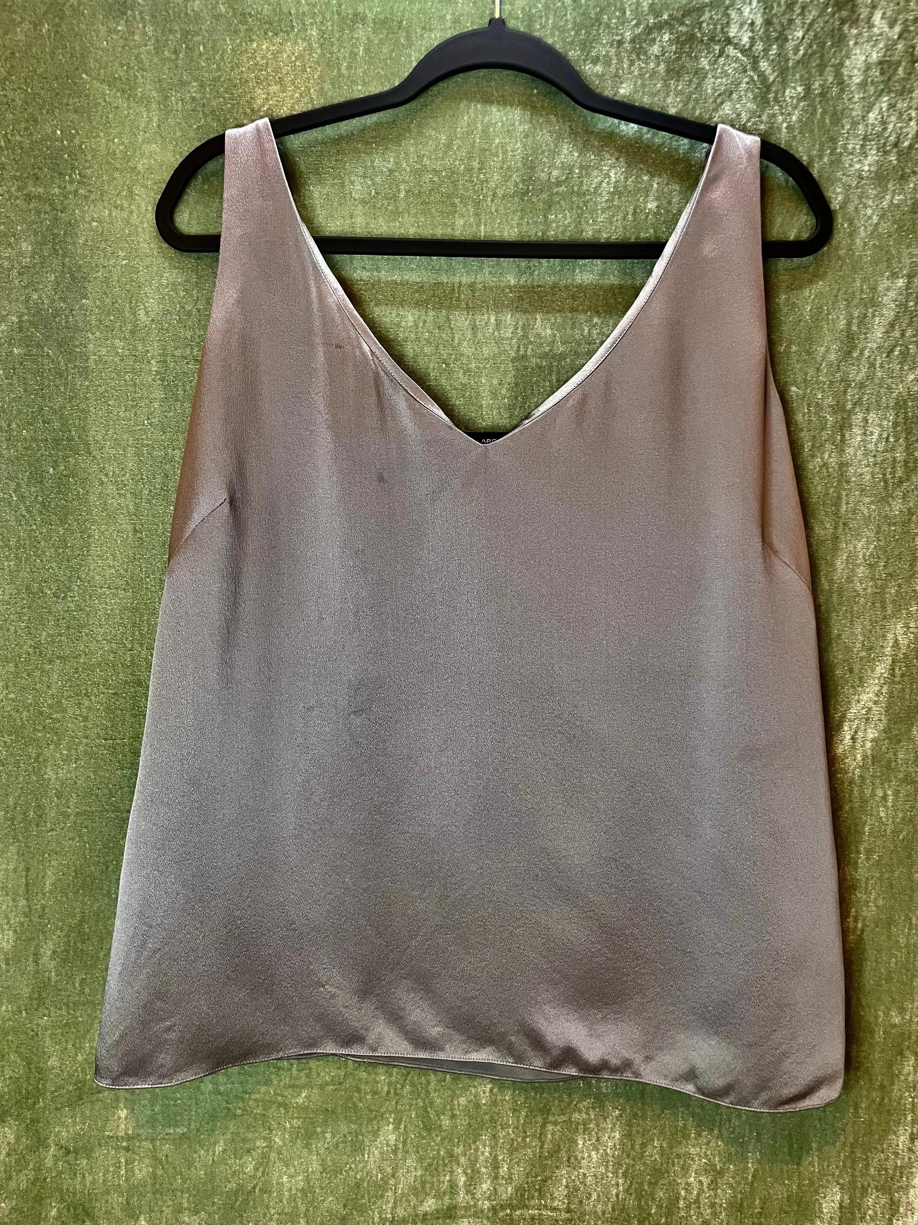 Product image for Linda Allard Ellen Tracy, Gray Satin Tank, Sz 14/XL, #A25