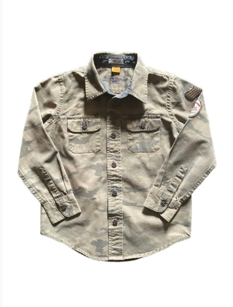 Product image for Connecticut Originals Boy's Camo Button Down Shirt Size 4/5