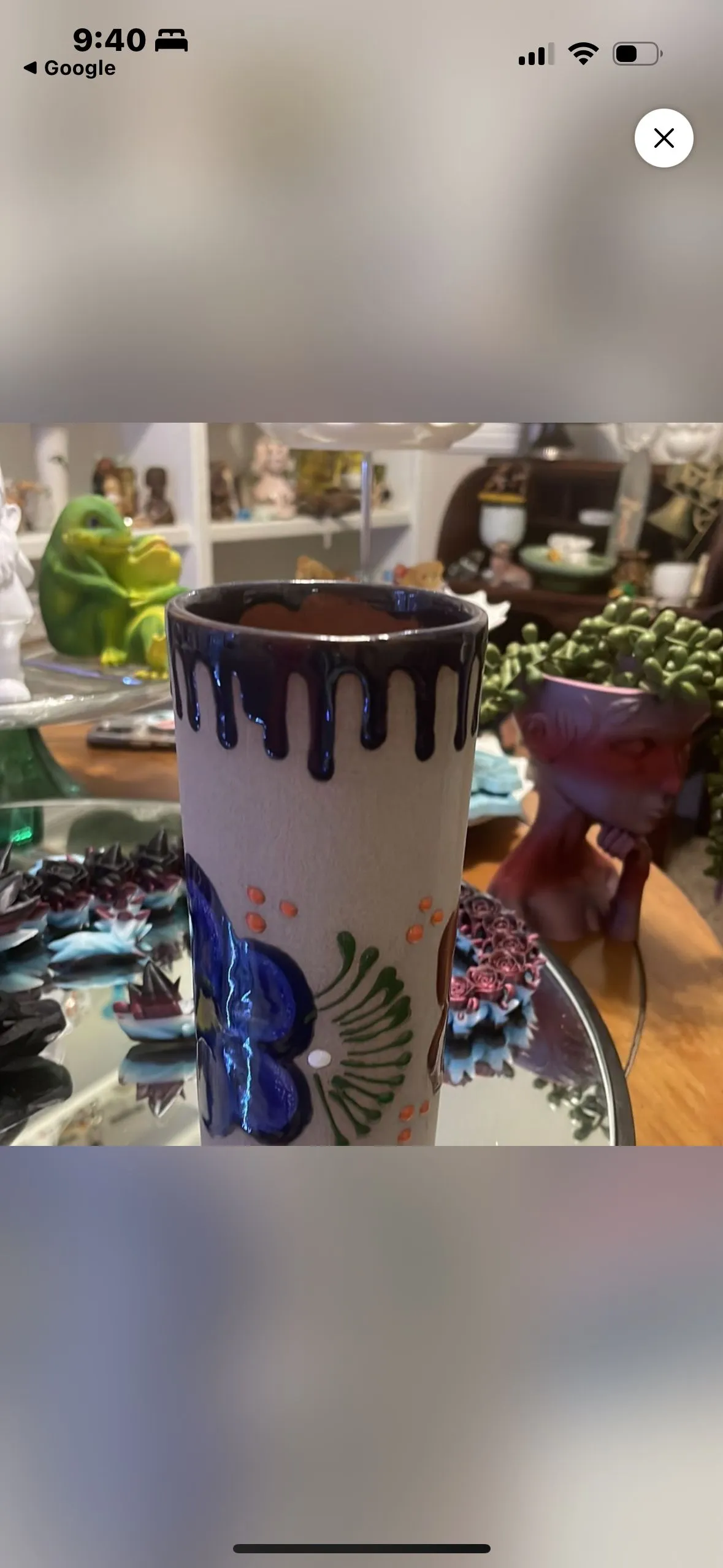 Product image for Ceramic pottery hand painted glass/vase