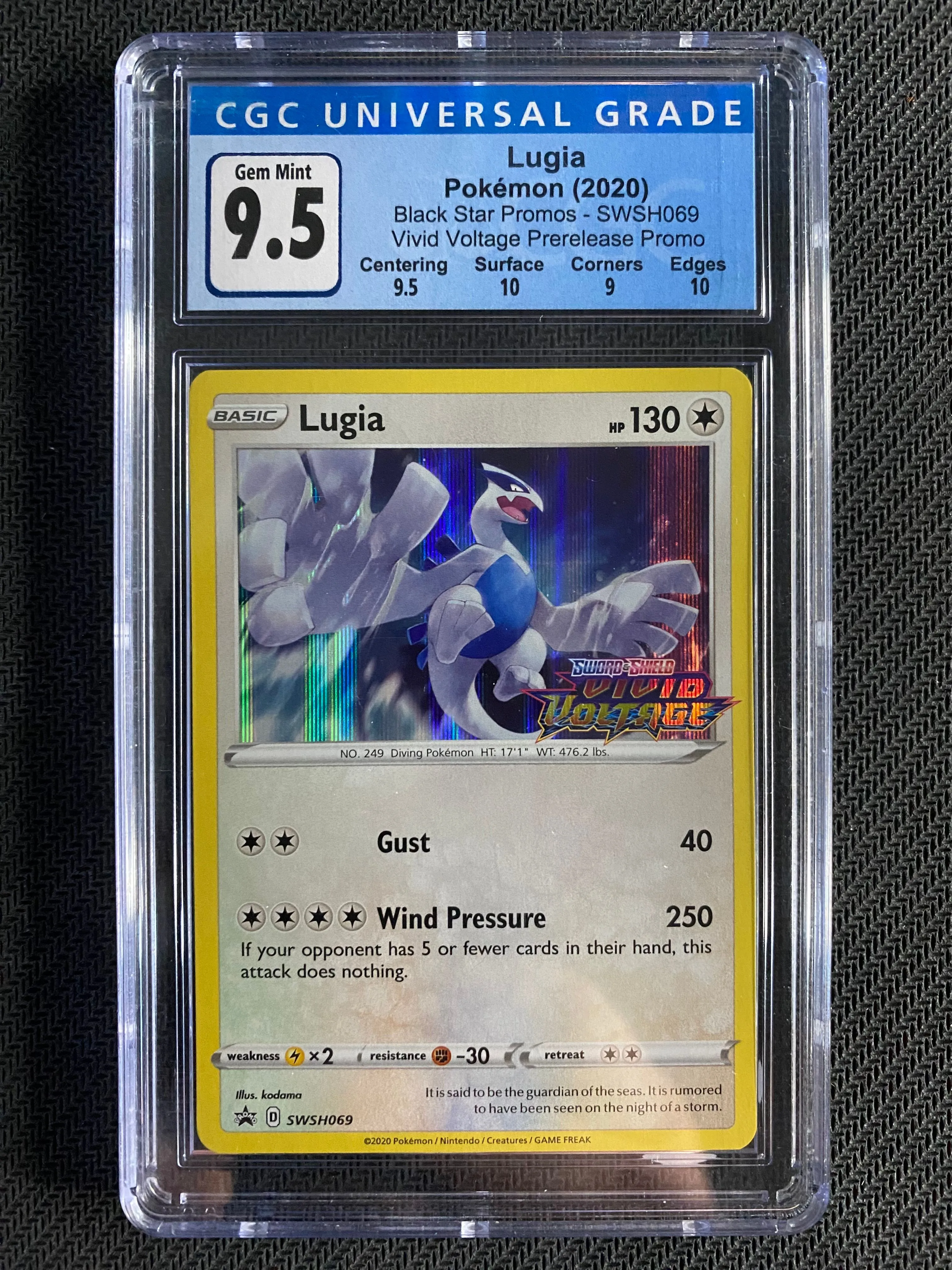Product image for Vivid Voltage Black Star Promo Lugia #SWSH069 CGC 9.5