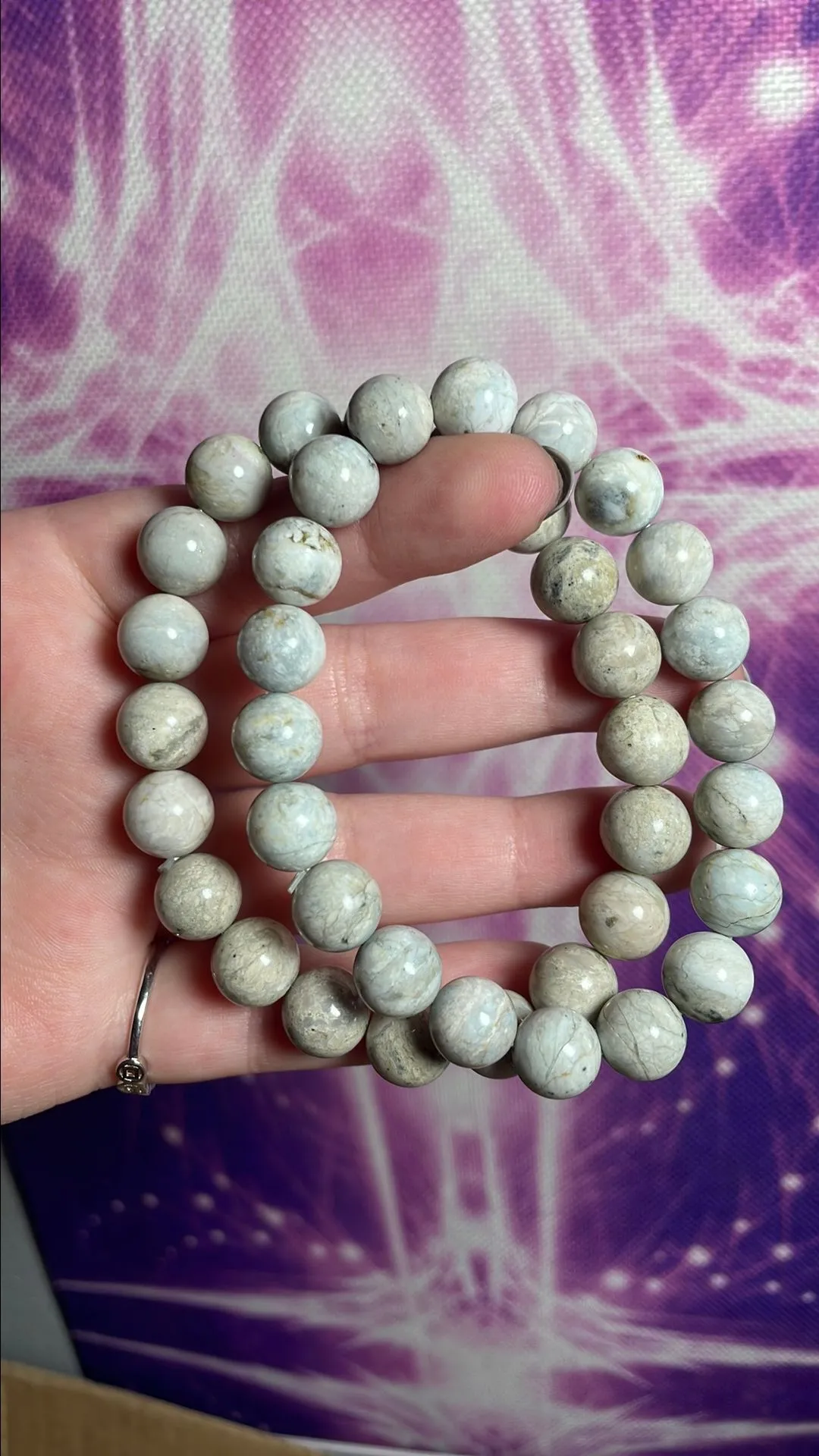 Product image for 10MM Blue Opal Bracelet