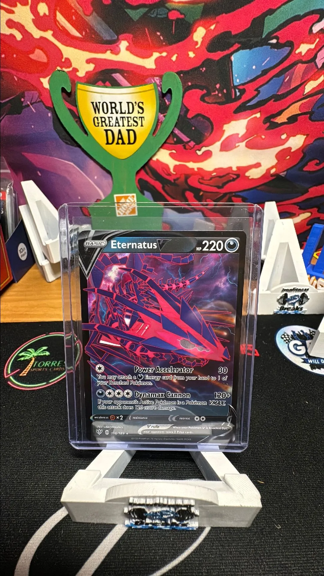 Product image for Pokemon Eternatus V 116/189 Holo Ultra Rare Darkness Ablaze Near Mint