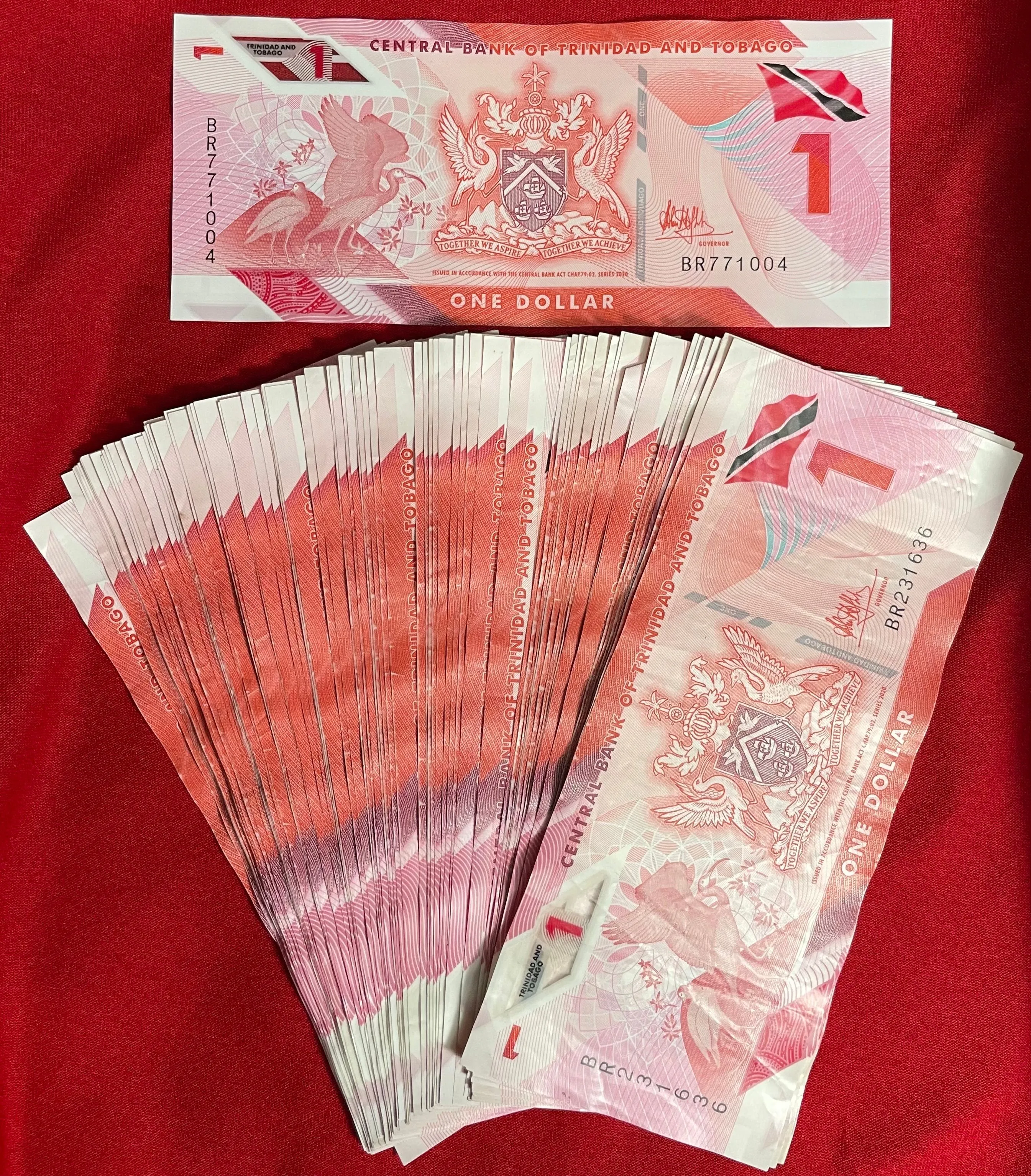 Product image for 6x Trinidad & Tobago 1 Dollar, 2020, Polymer, Circulated