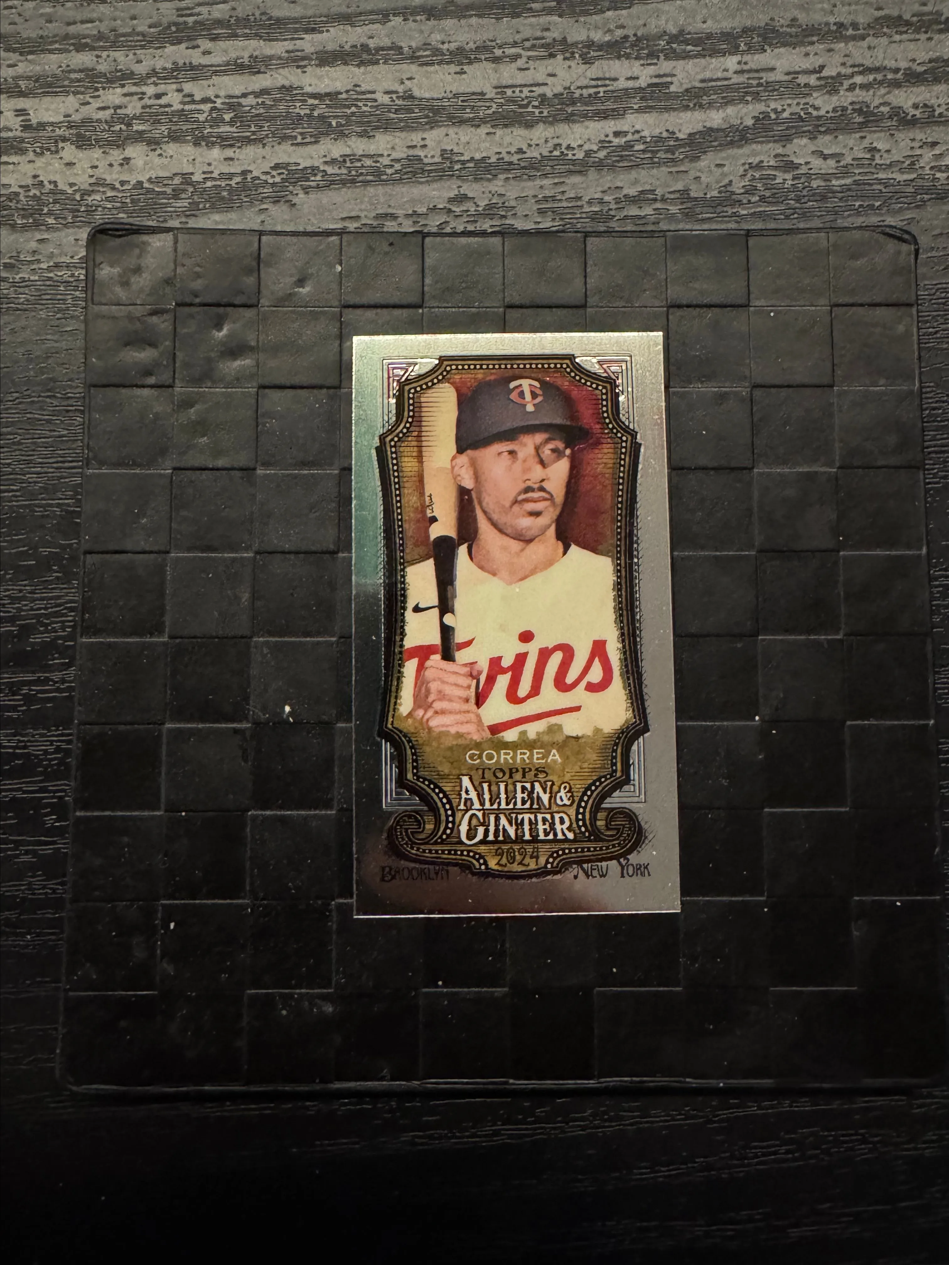 Product image for 2024 Topps Allen & Ginter Mini Carlos Correa #90 Chrome Refractor Minnesota Twins