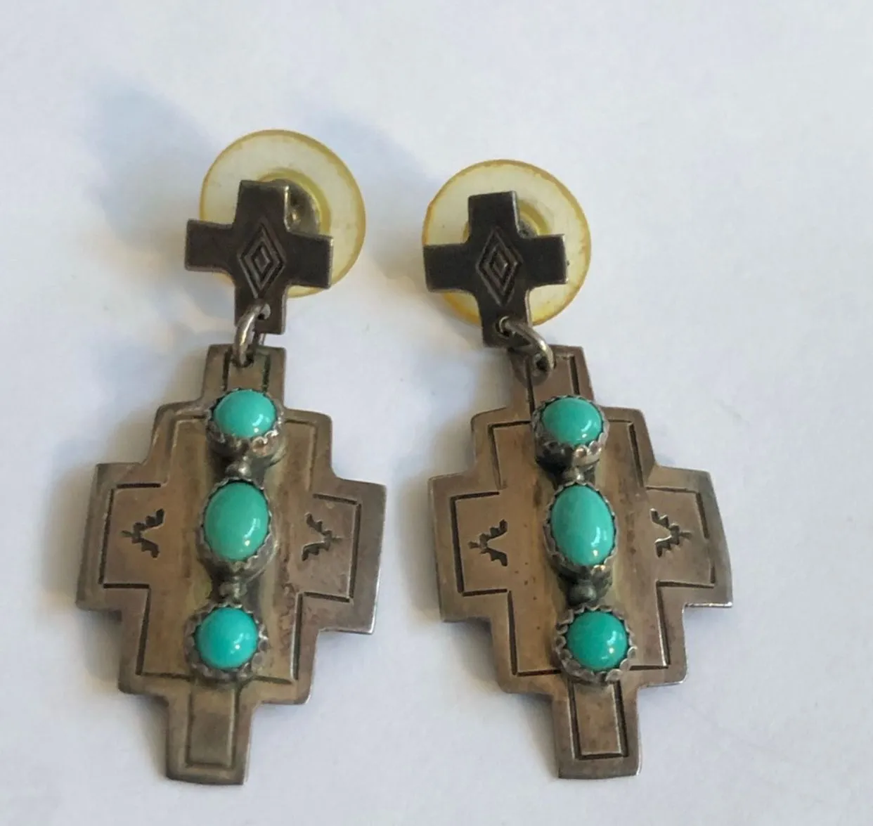Product image for Joe Delgarito Navajo Sterling Turquoise Earrings