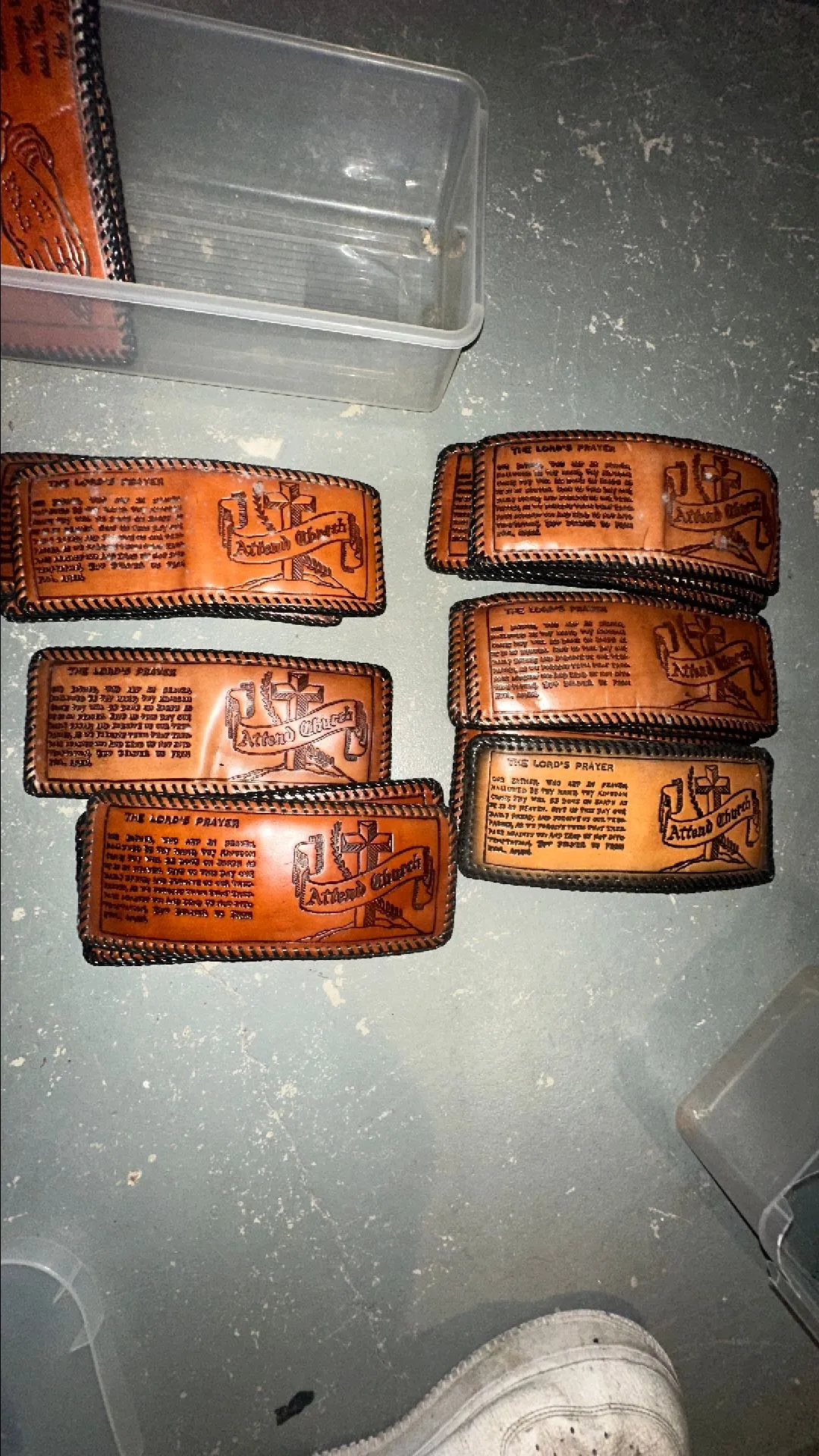 Product image for The Lord's Prayer leather wallets