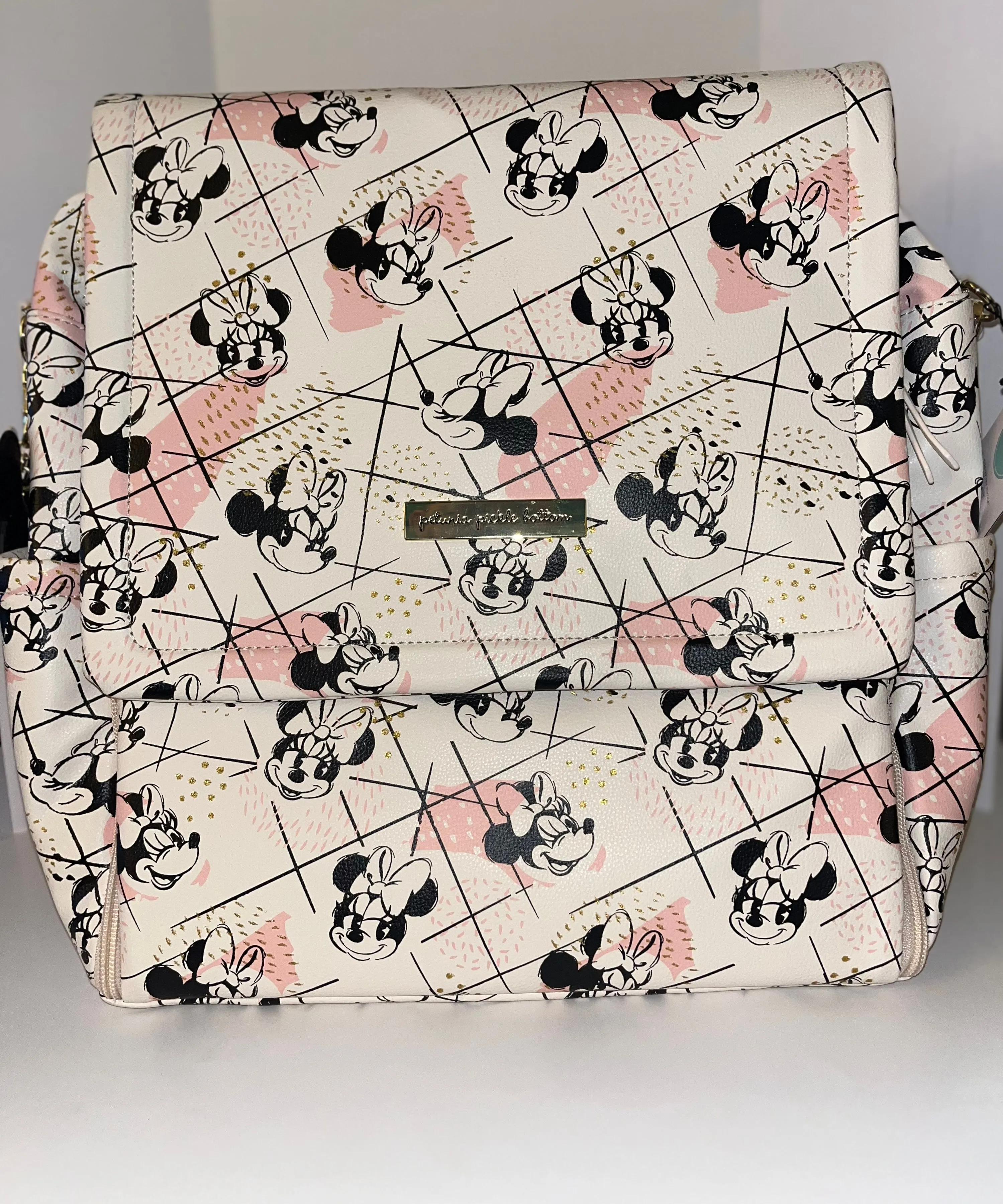 Product image for Petunia Pickle Boxy Backpack - Shimmery Minnie Mouse