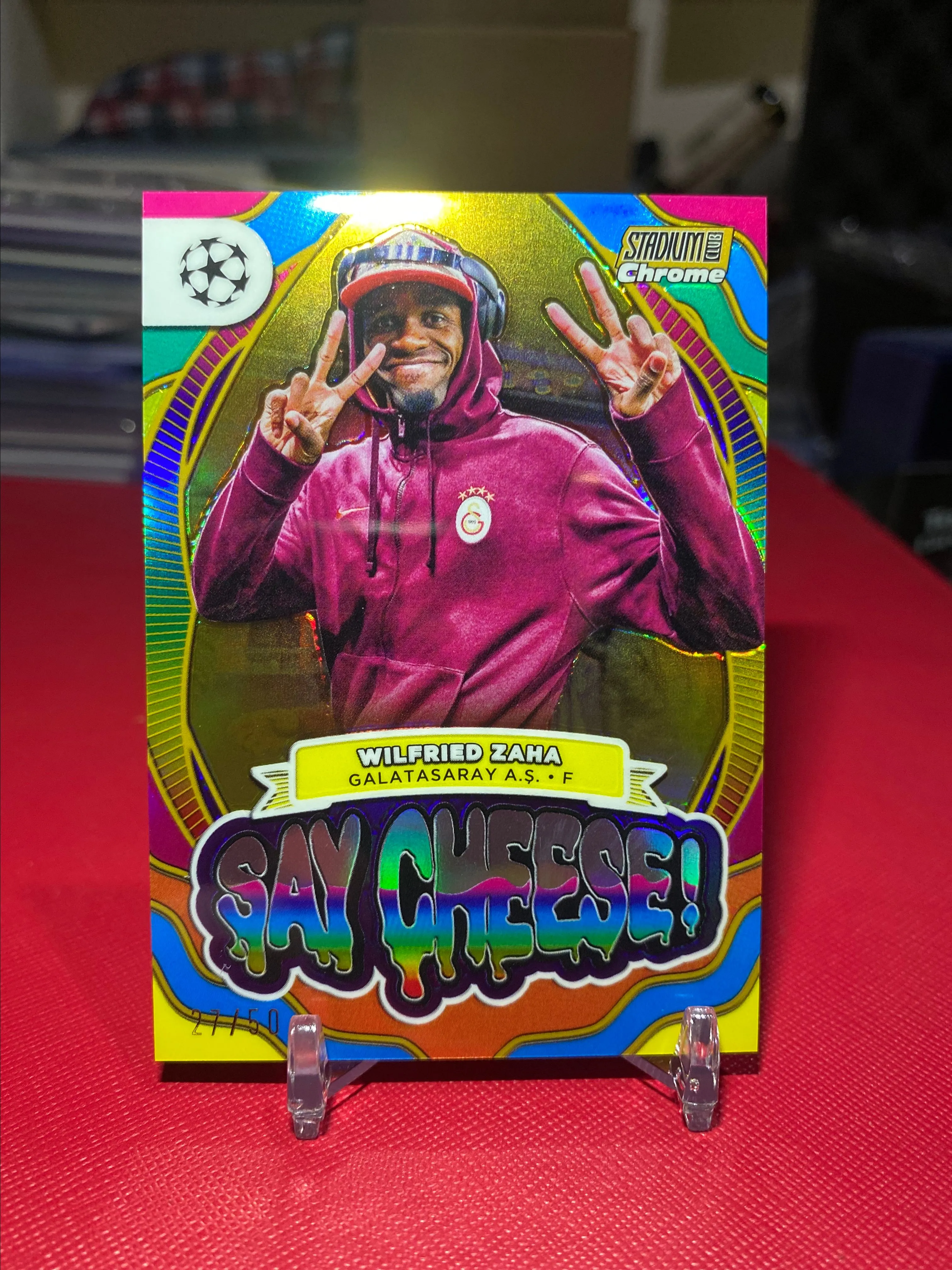 Product image for Wilfried Zaha Say Cheese /50 23-24 Topps Stadium Club Chrome